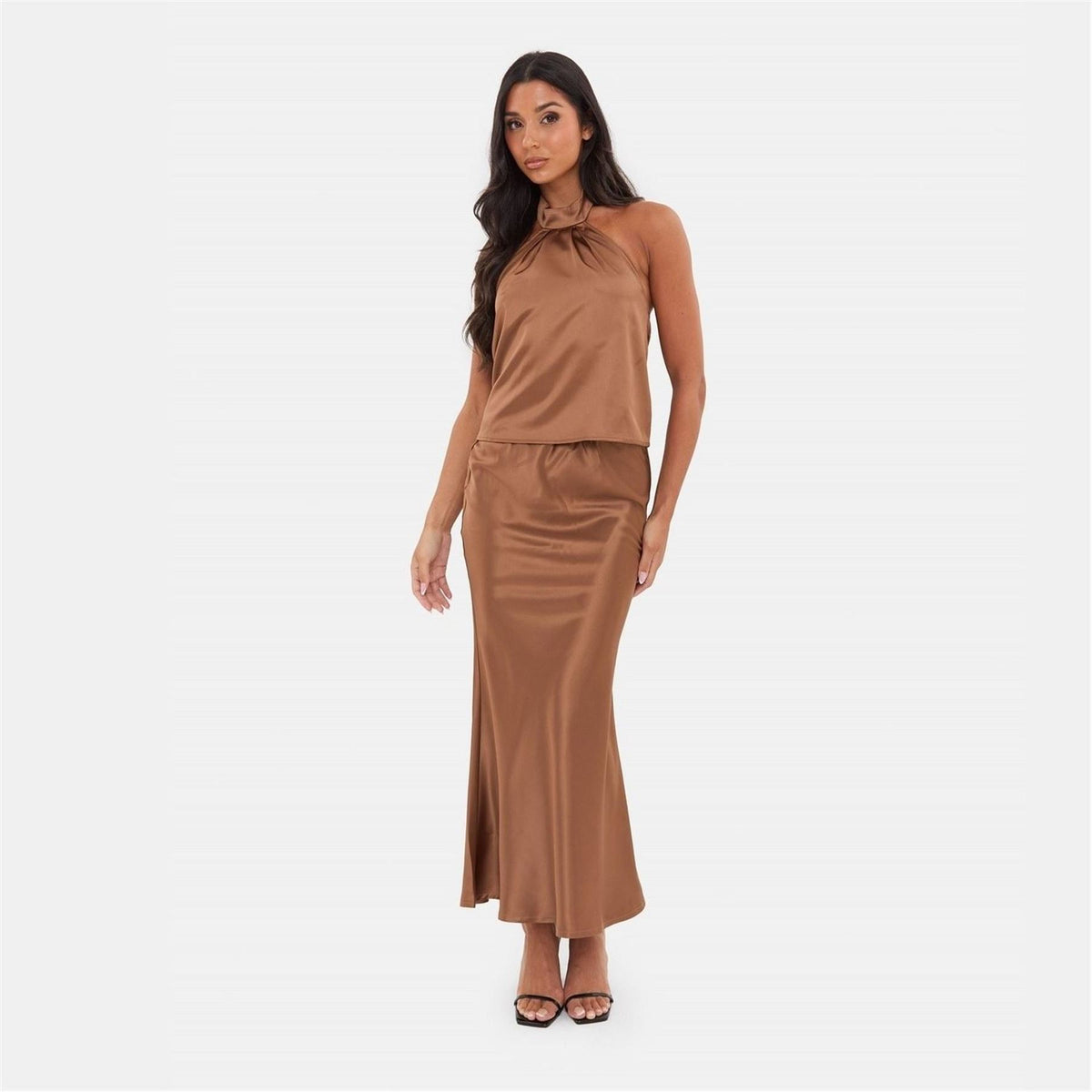 I Saw It First Bias Cut Maxi Skirt