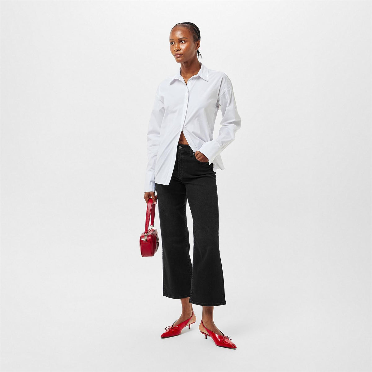 7 For All Mankind Cropped Alexa Straight Leg Jeans