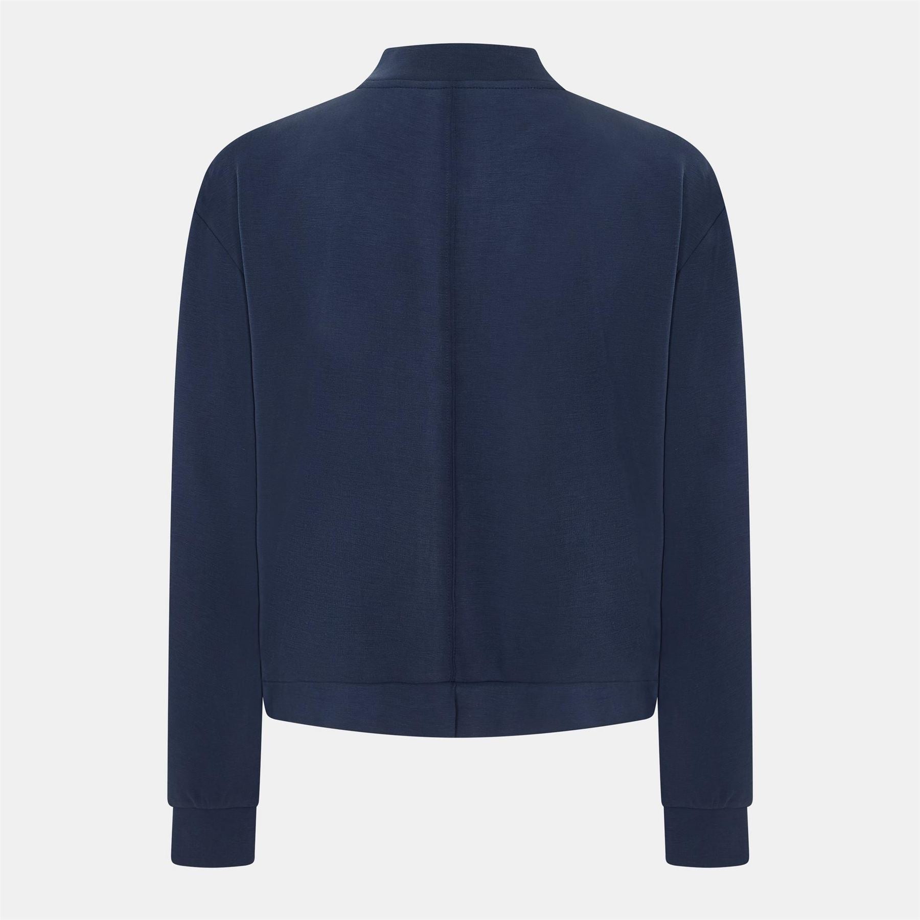 French Connection Solid Patterned Full Zipper Ribbed Cuff Bomber Jacket