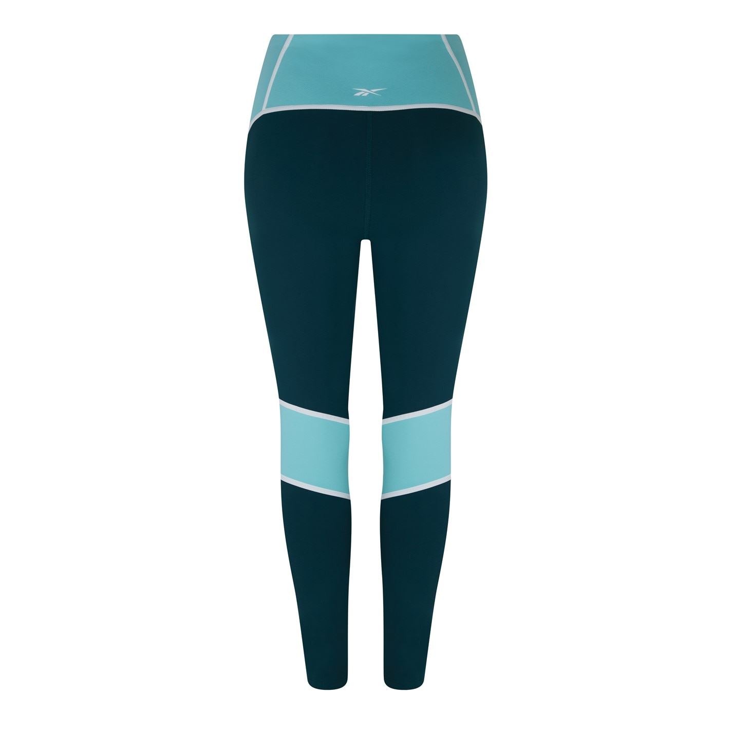 Reebok Womens Lux High Waisted Colorblock Leggings Gym Legging