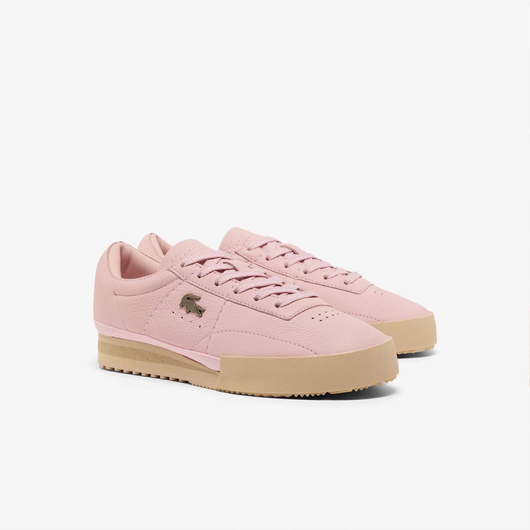 Lacoste Aura Tumbled Lace-Up Low Top Sneakers
