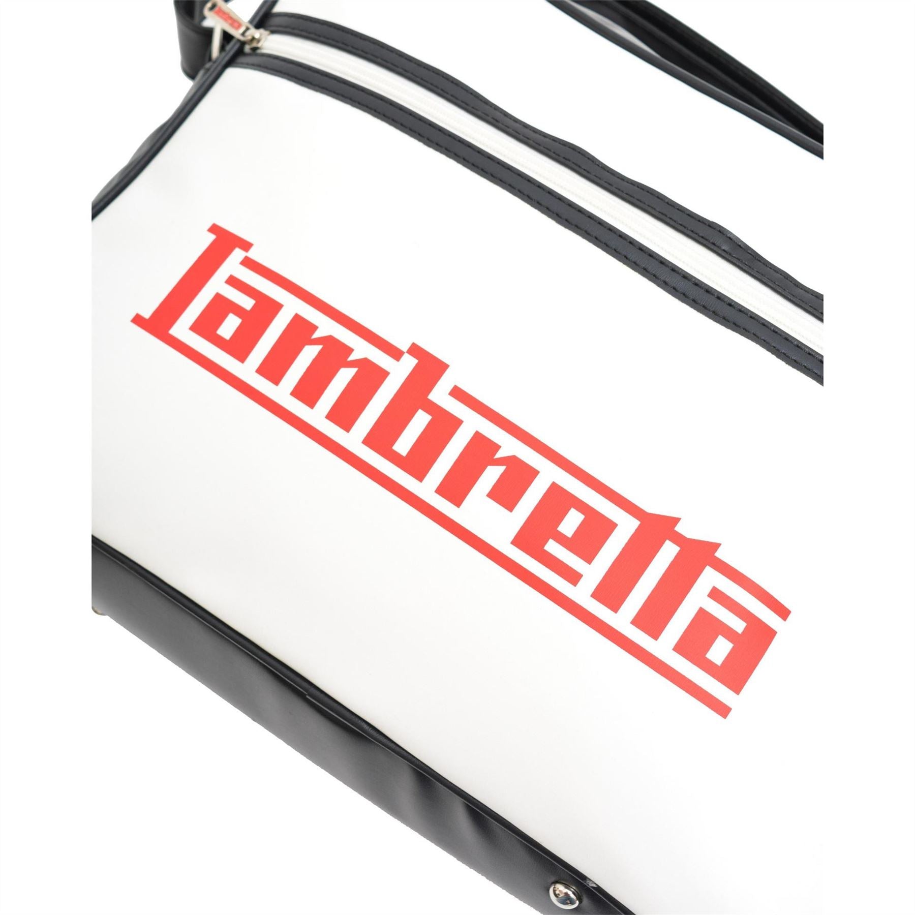Lambretta Wordmark Retro Flight Bag with Silver Tone Hardware