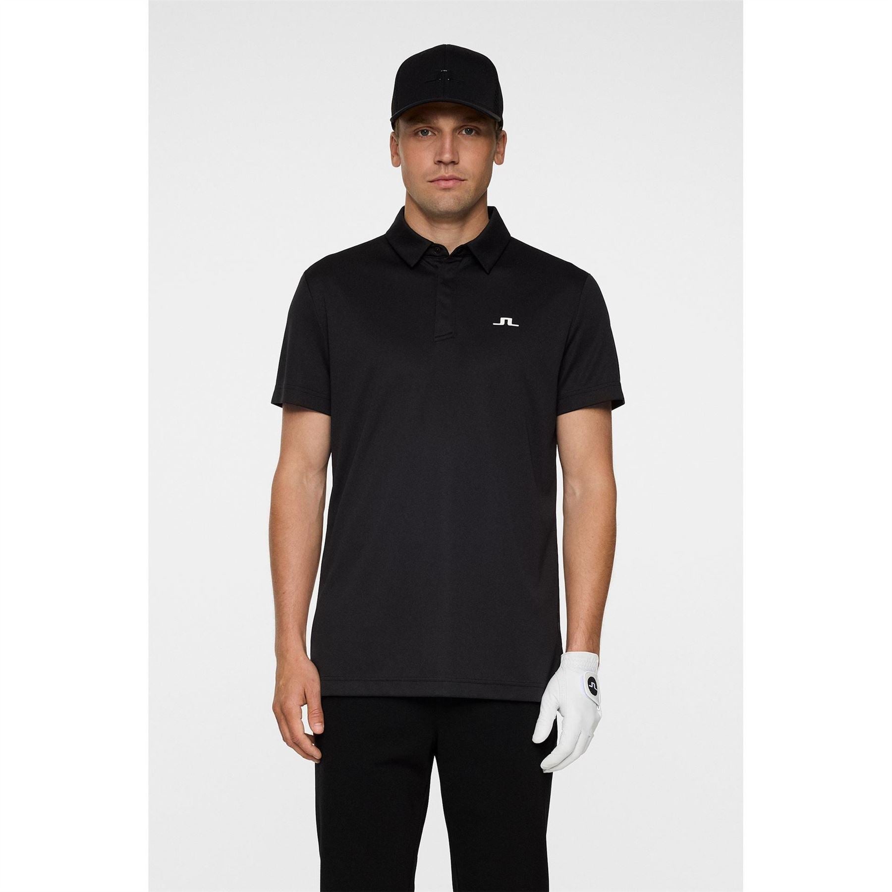 J Lindeberg Golf Collared Neck Short Sleeve Polo Shirt