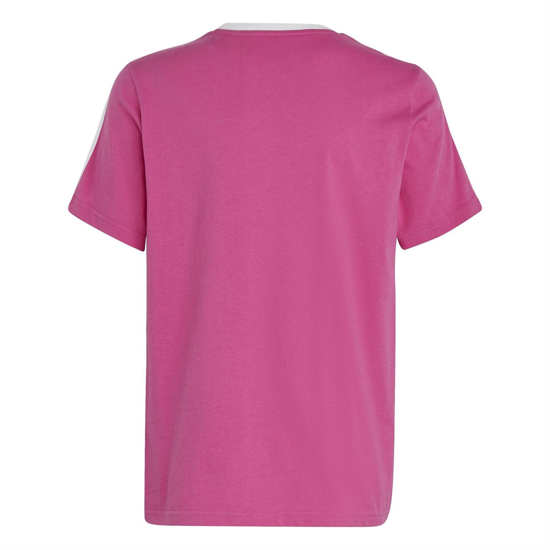 adidas Essentials 3 Stripe T-Shirt Junior Girls