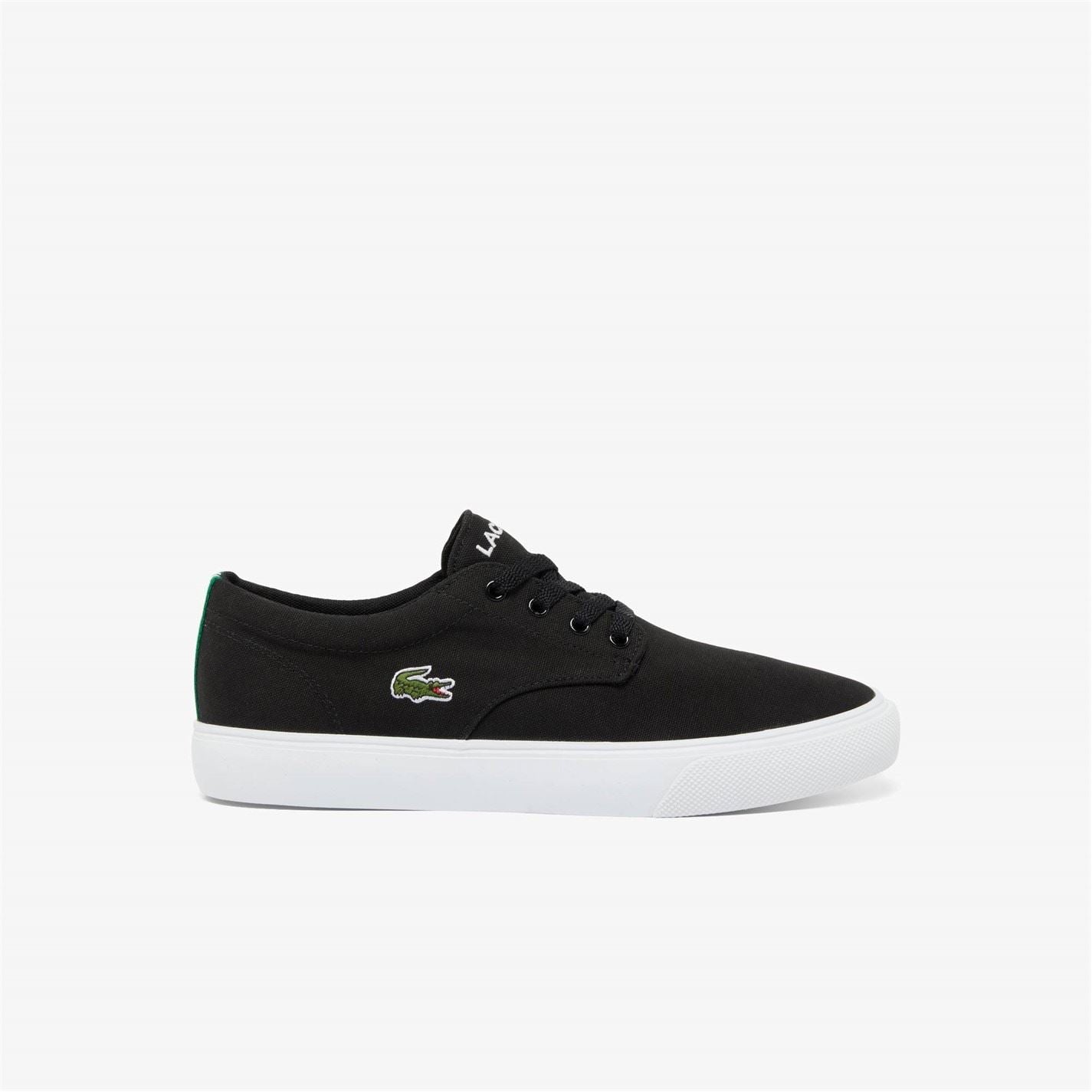 Lacoste Canvas Low Top Crocodile Print Trainers