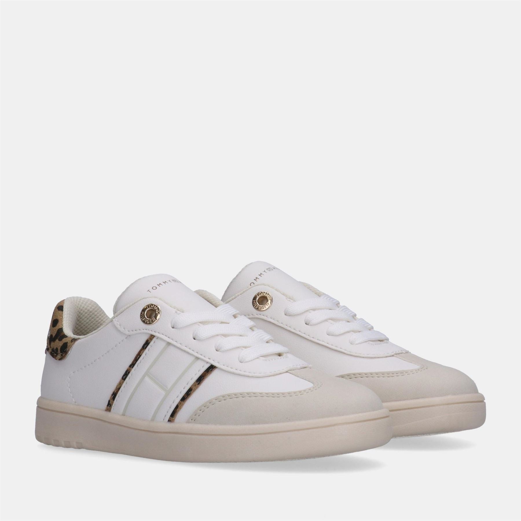 Tommy Hilfiger Leopard Lace-Up Low Top Sneakers