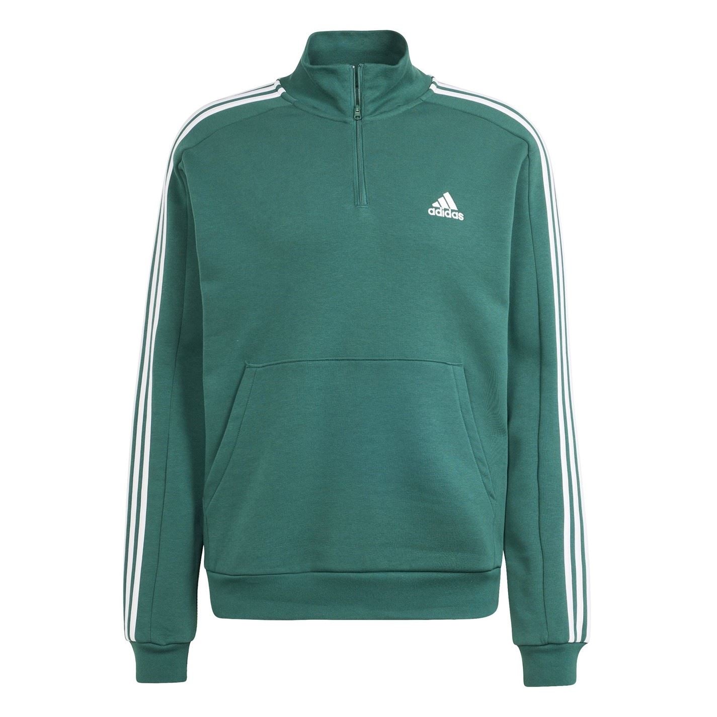 adidas Mens 3 Stripe Zip Top