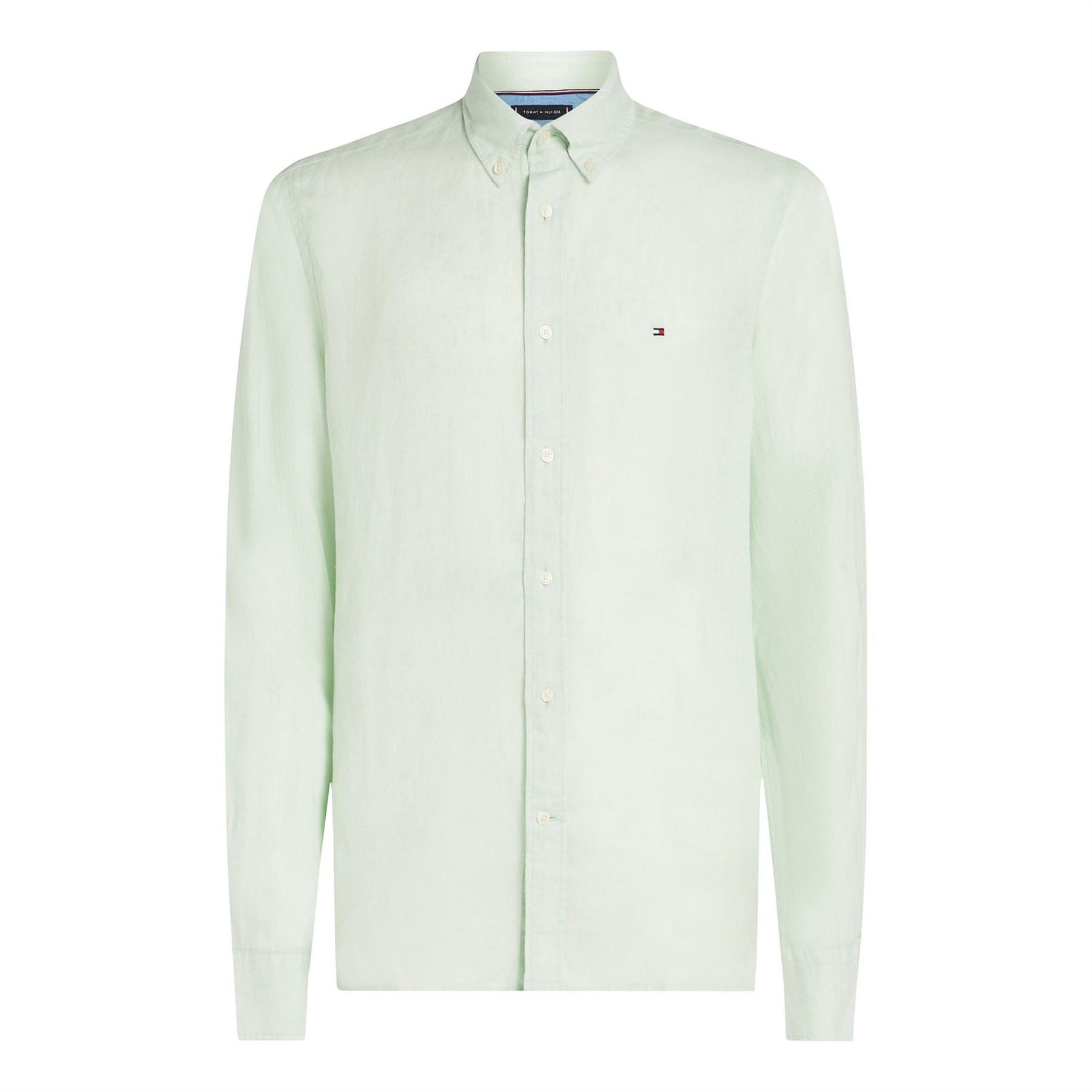 Tommy Hilfiger Pigment Dyed Long Sleeve Plain Shirt