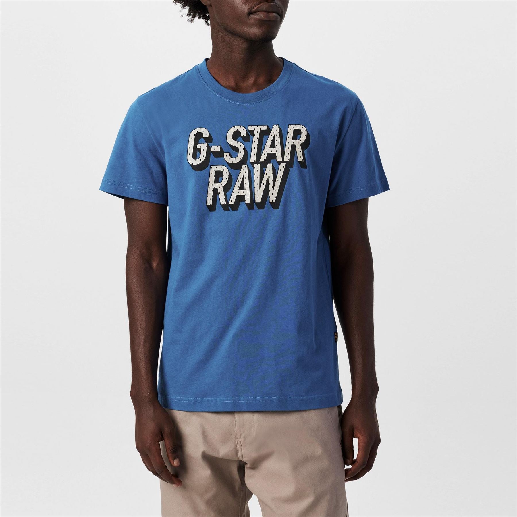 G Star 3D Dotted Crew Neck Regular Fit T-Shirt