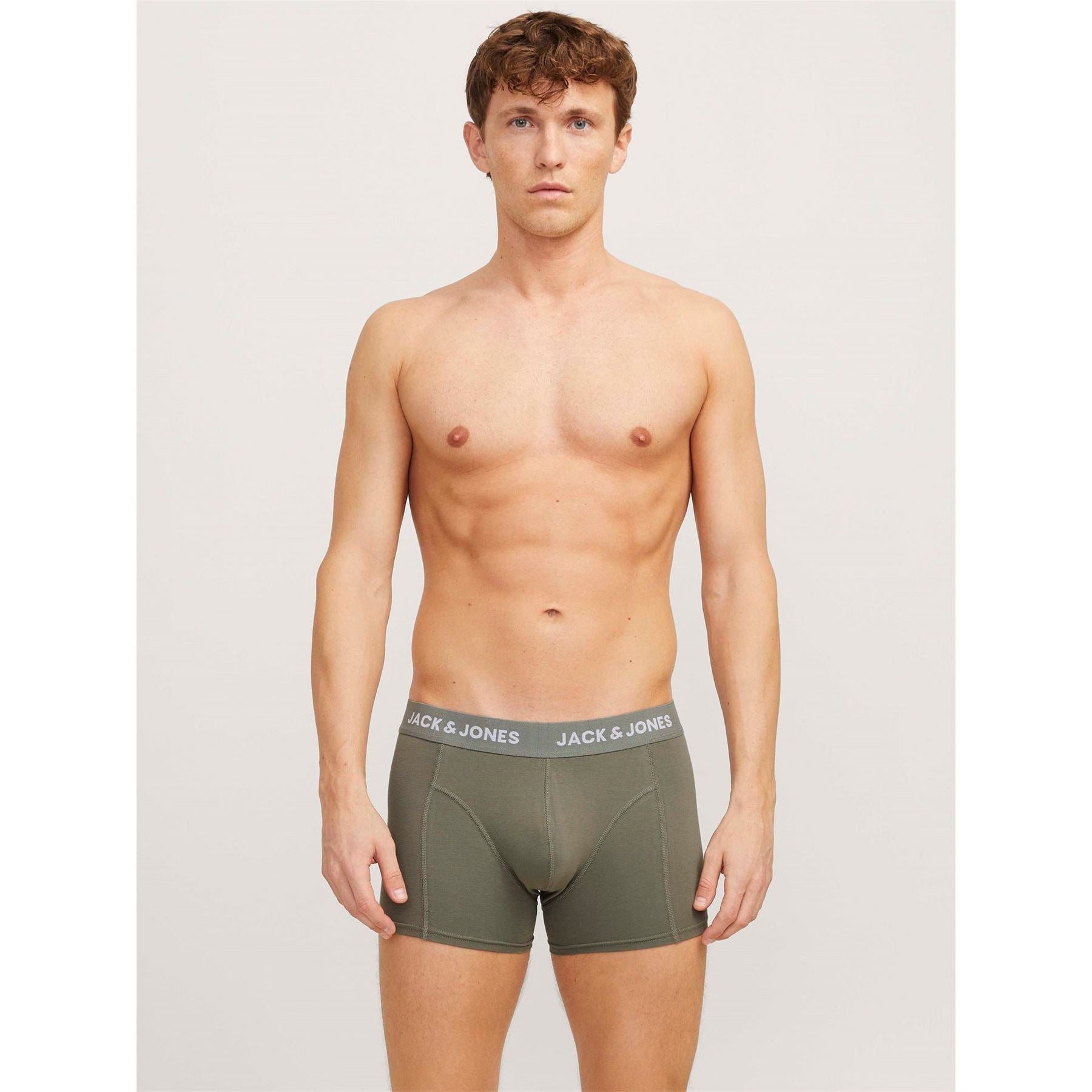 Jack and Jones Solid Trunks 3 Pack Boxers