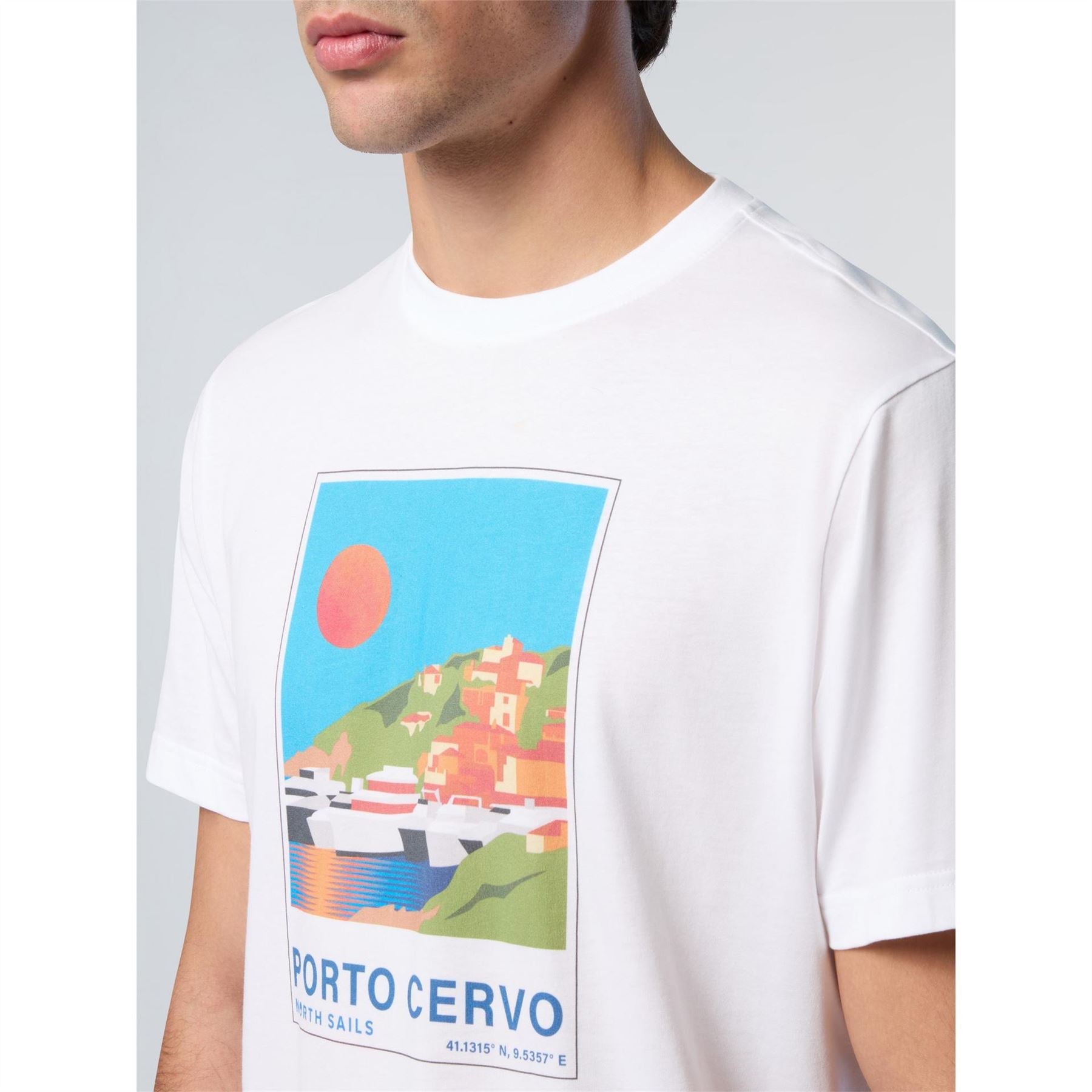 North Sails Geographic Print Crew Neck Regular Fit T-Shirt