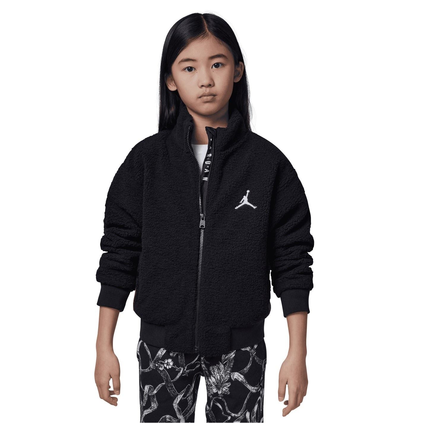 Air Jordan Hooded Bomber Sherpajacket Short Jacket