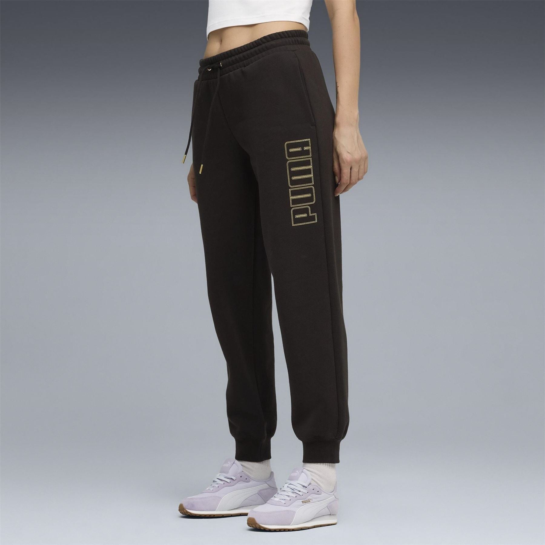 Puma Maximal Metallic Comfort Fleece Jogging Bottoms