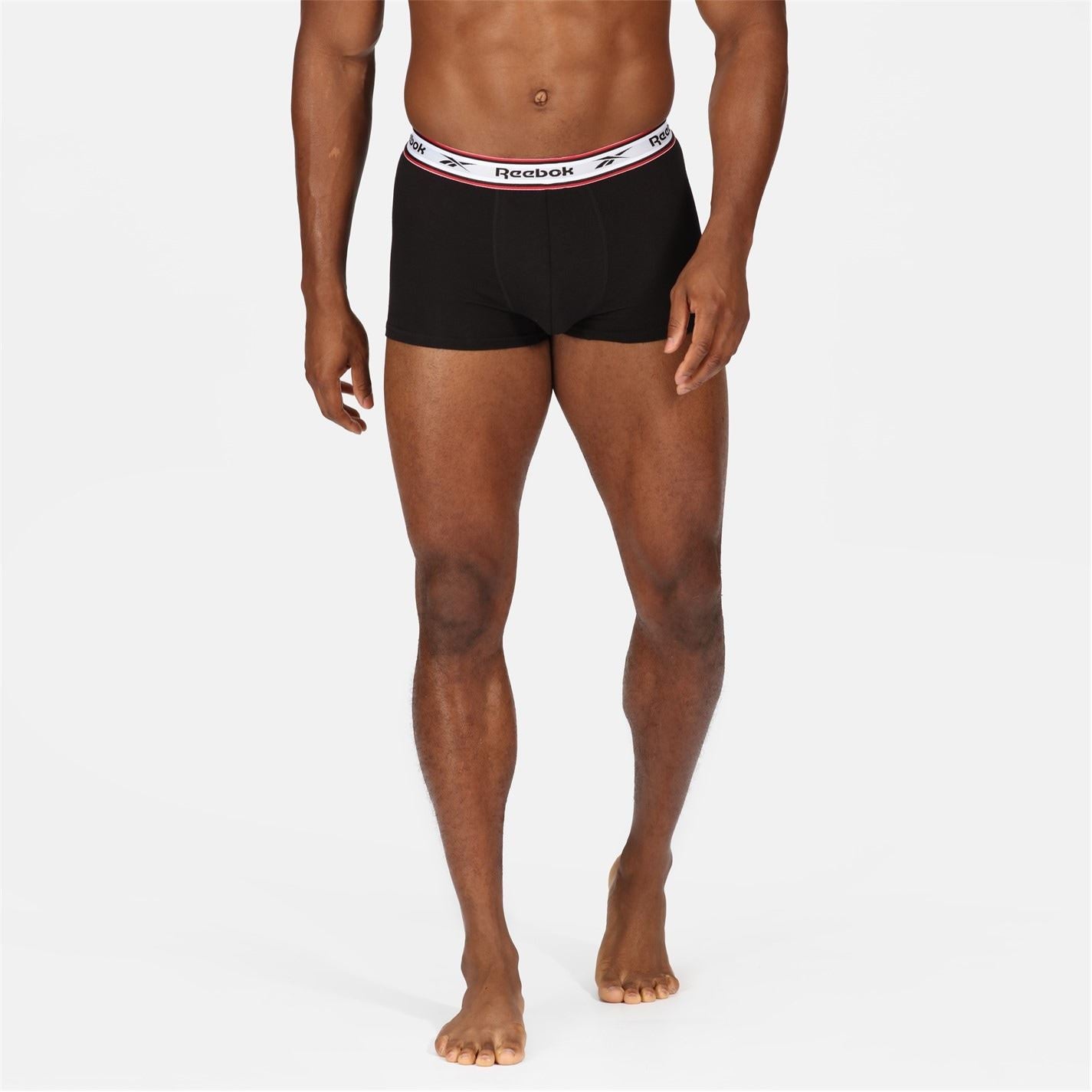 Reebok Mens 3 Pack Boxer Shorts Barlow