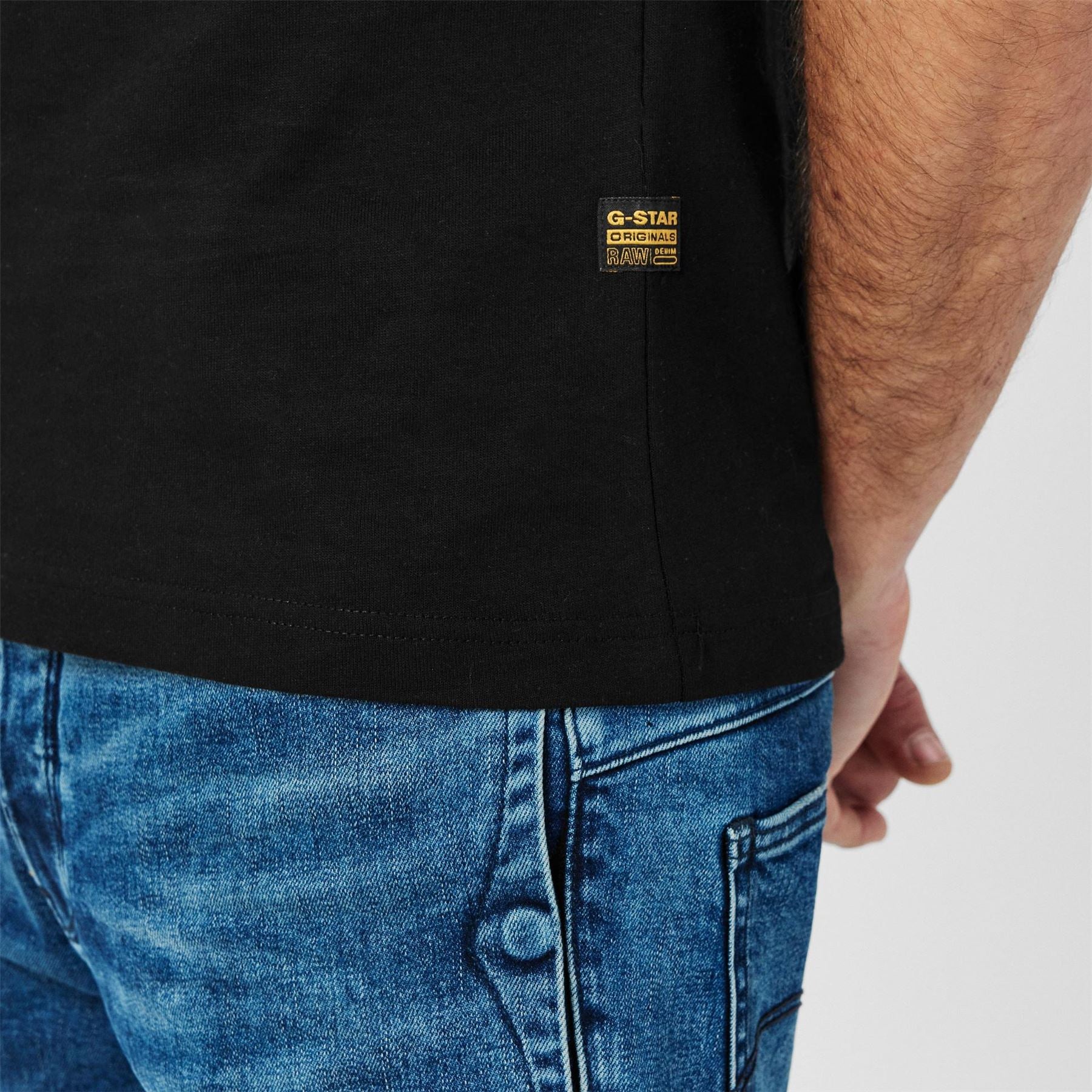 G Star Regular Fit Lettering Crew Neck T-Shirt