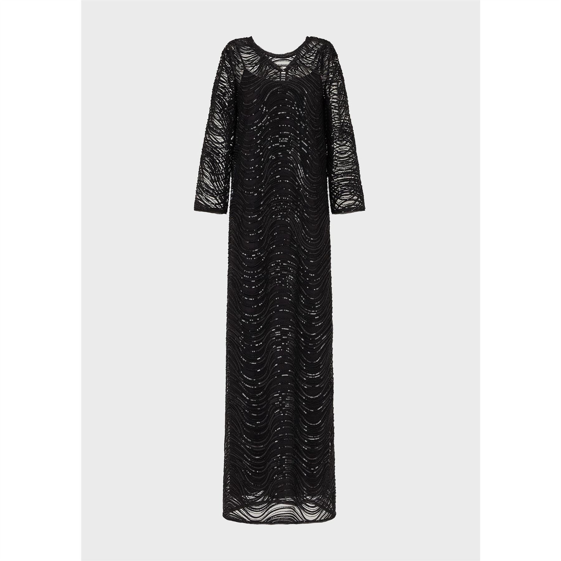 Emporio Armani Lace Textured Maxi Dress