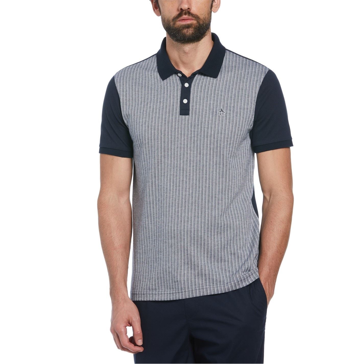 Original Penguin Vertical Stripe Jacquard Regular Fit Shirt