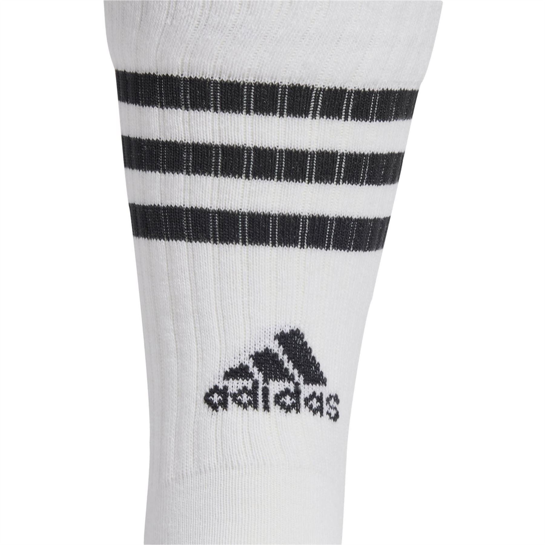 adidas Stripes Cushioned Crew Socks 3 Pack Womens