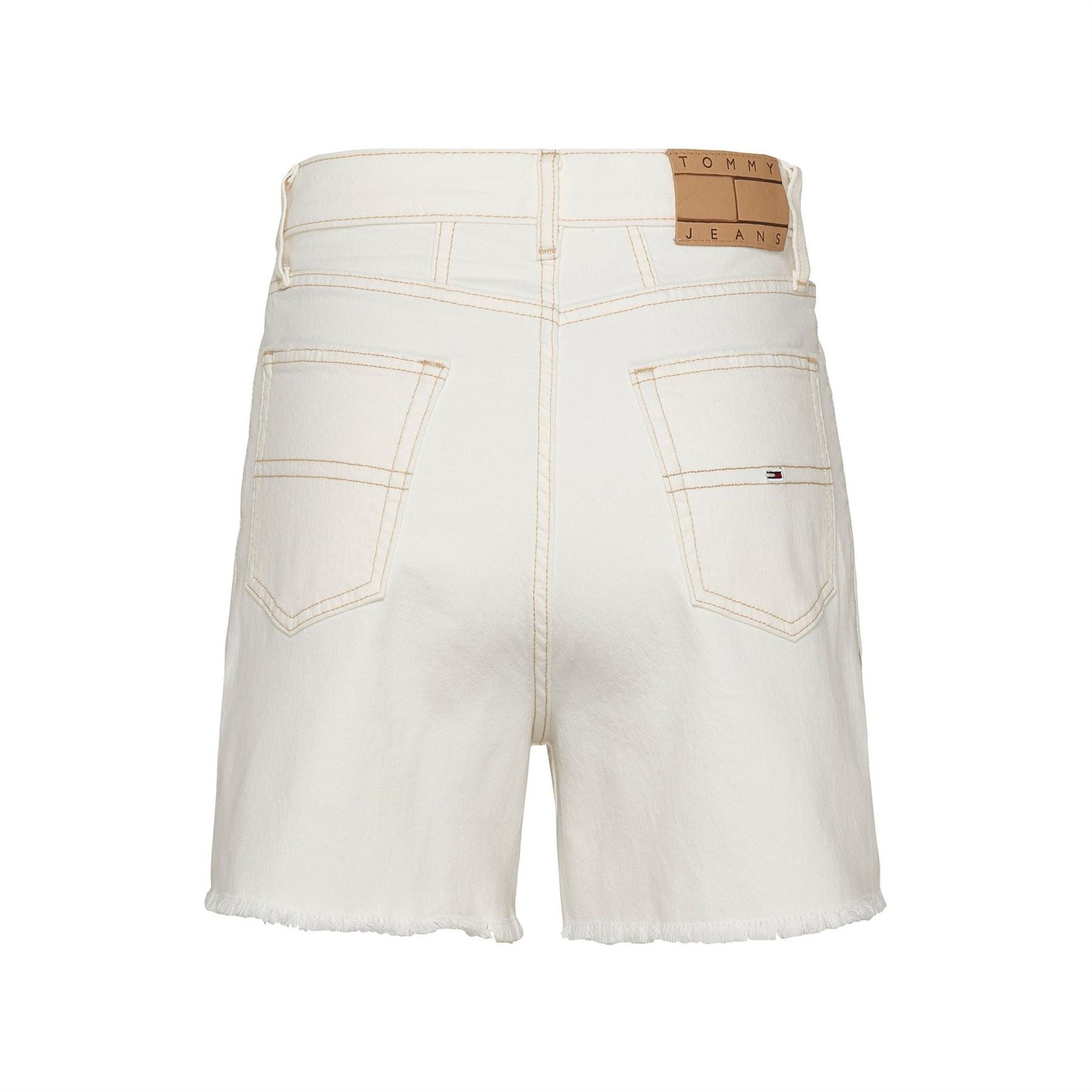 Tommy Jeans Denim Bermuda Shorts with Frayed Hem