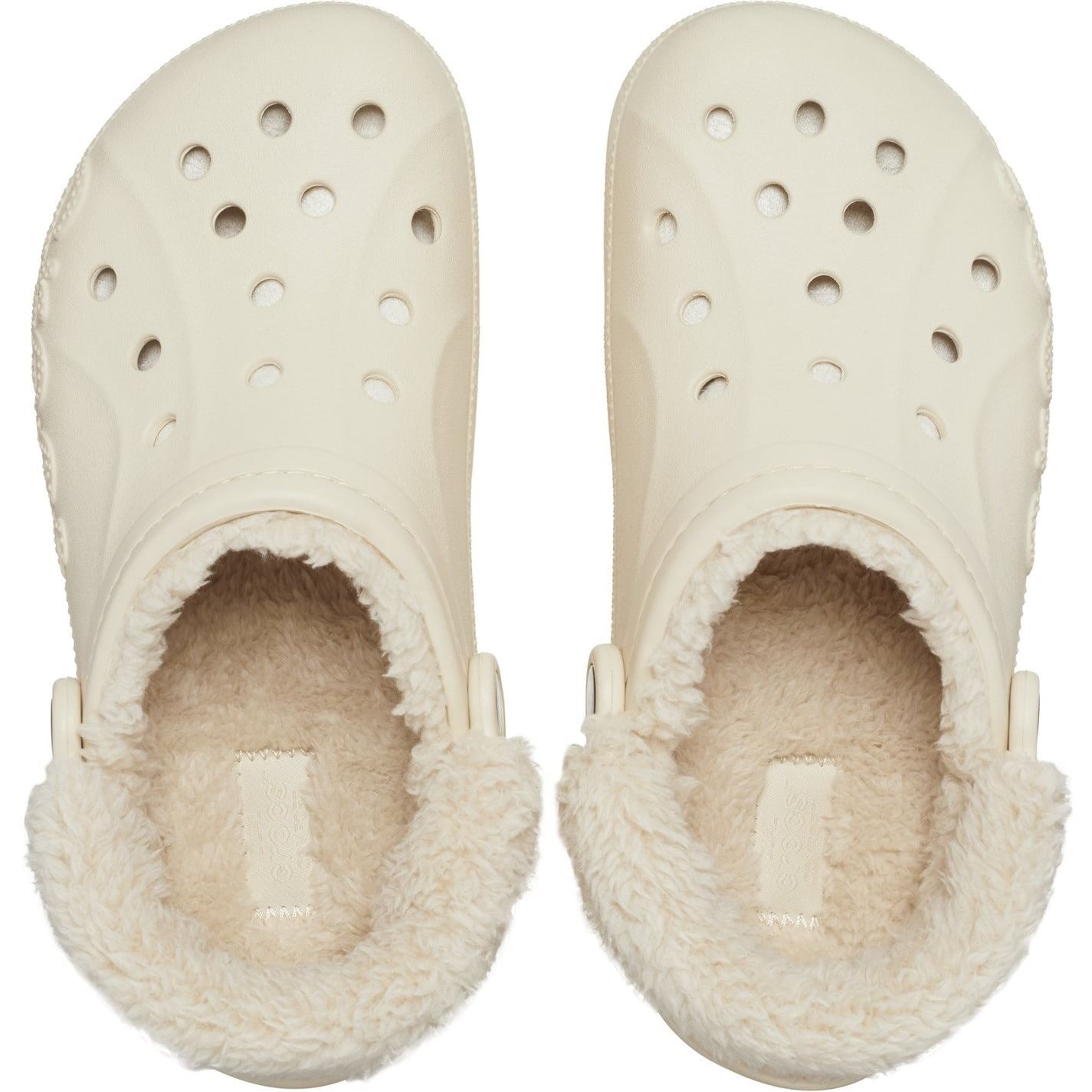 Crocs Baya Lined Fuzz Strap Closed Toe Clogs