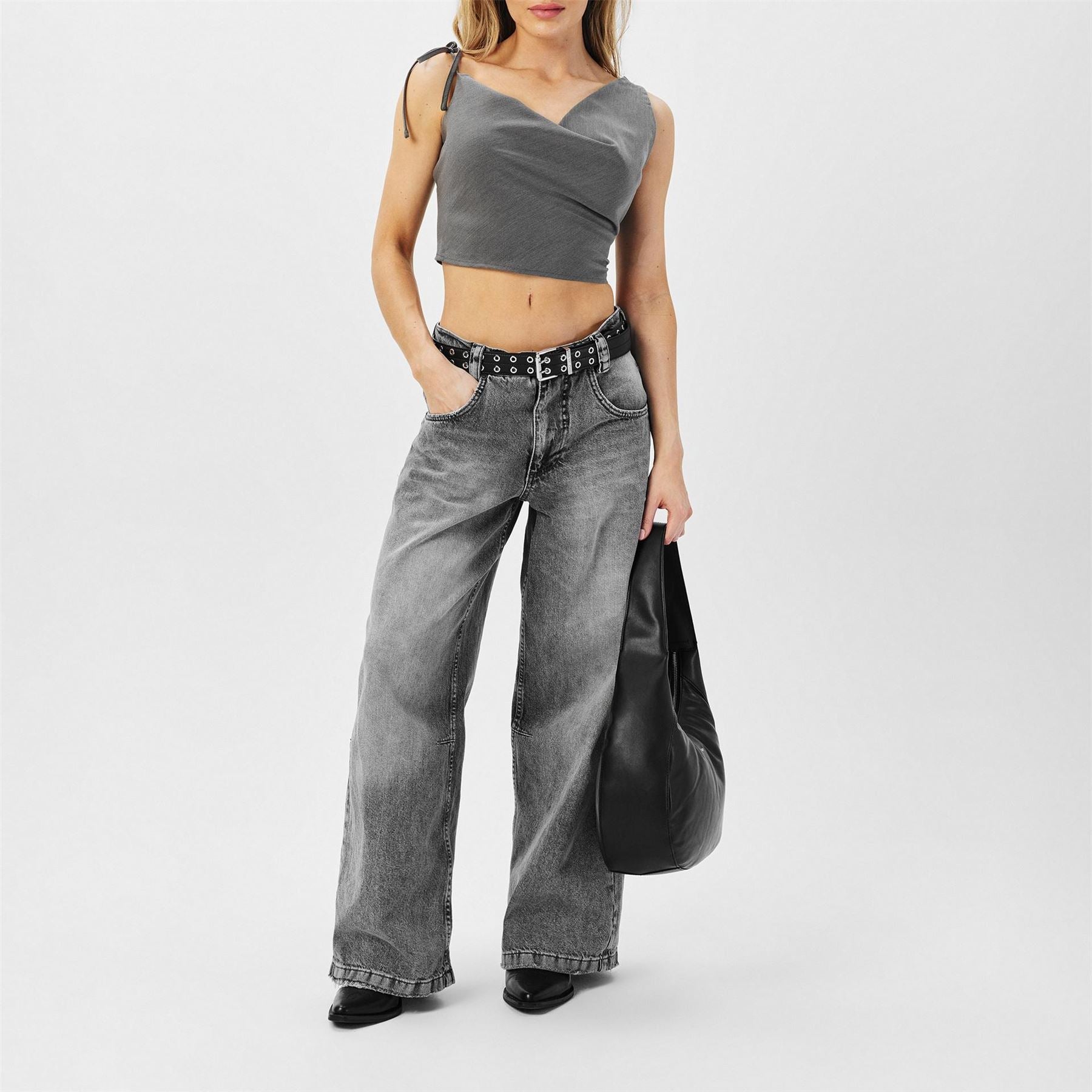 Missy Empire Womens Asymmetric Cowl Neck Top