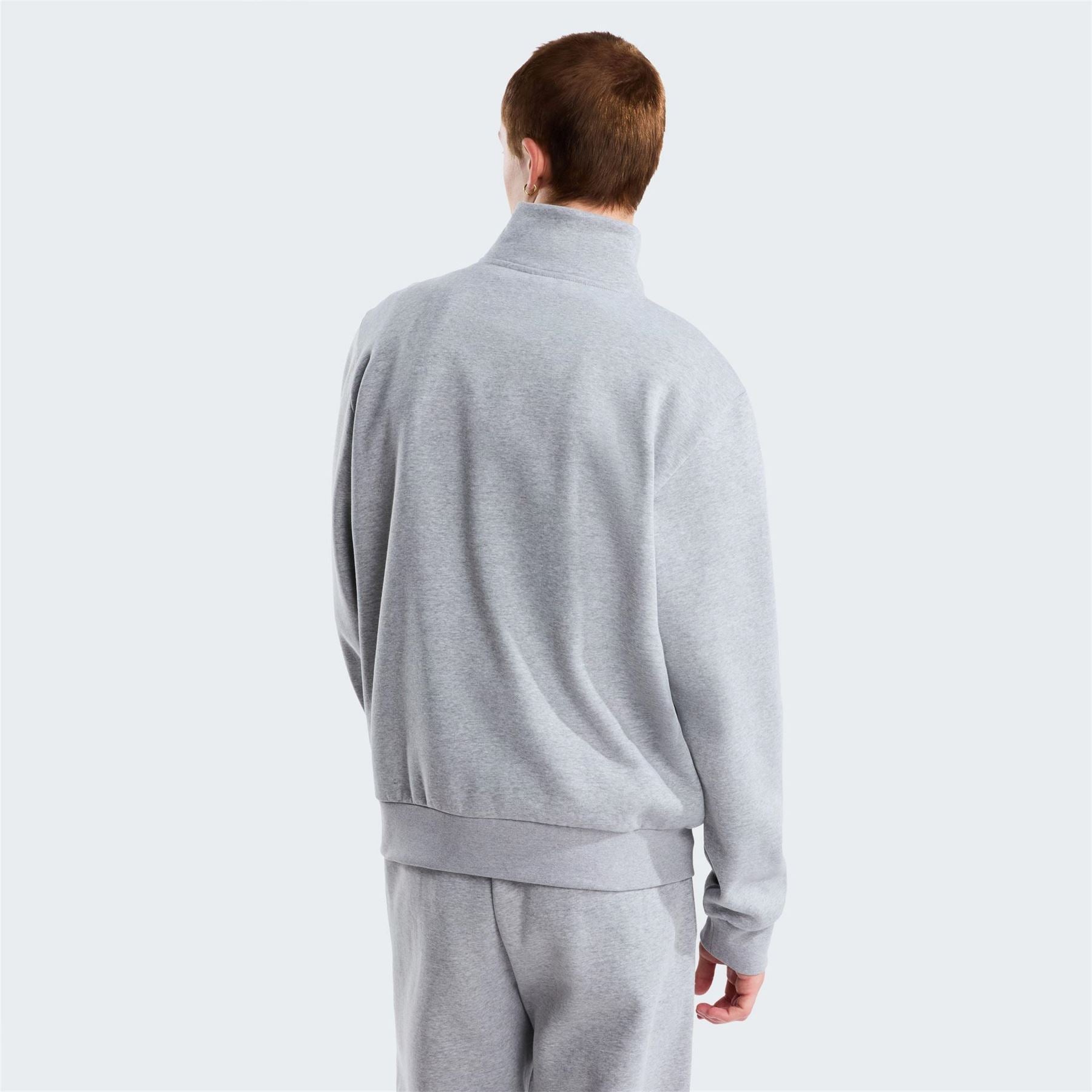 The North Face Relaxed Fit Zip Neck High Collar Long Sleeve Sweatshirt