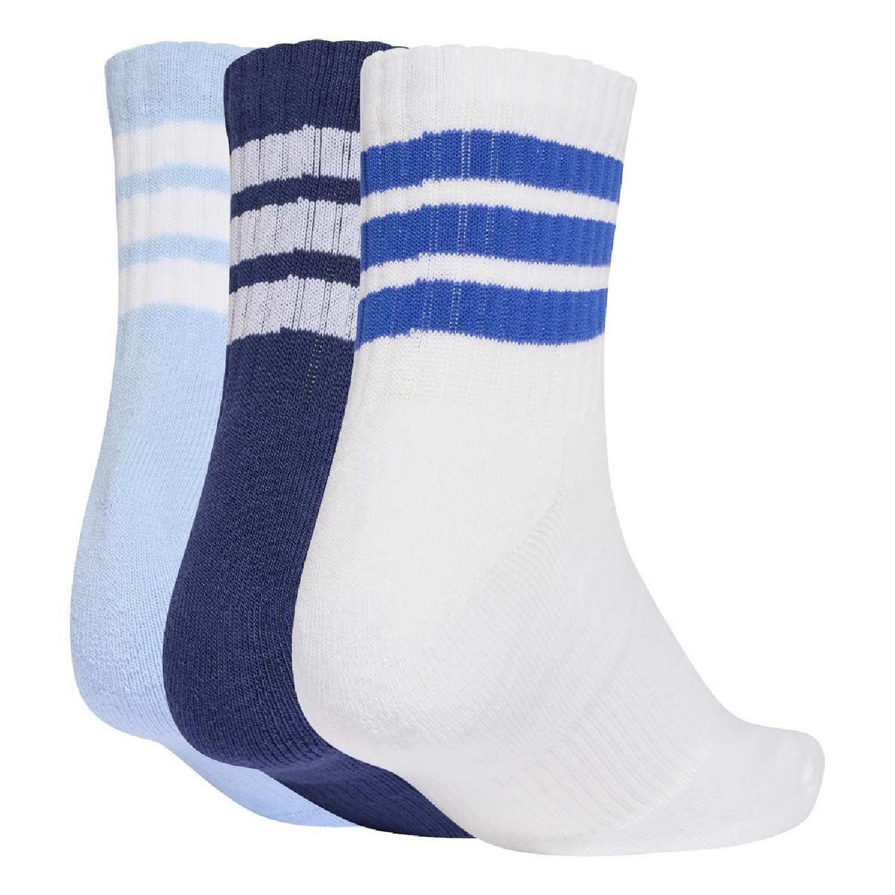 adidas 3 Stripes Cushioned Mid Cut Socks