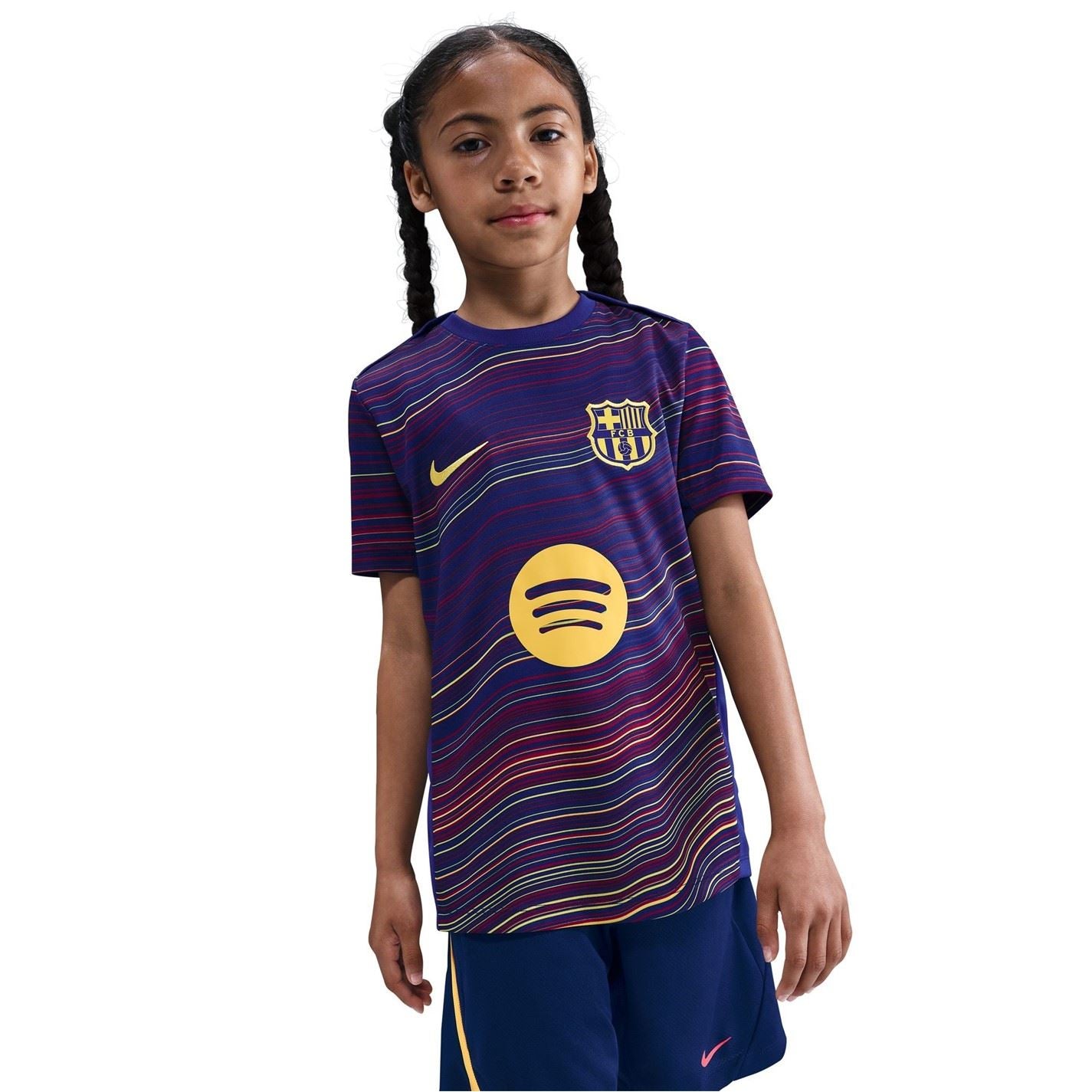 Nike Barcelona Home Pre Match Shirt 2025 2026 Juniors
