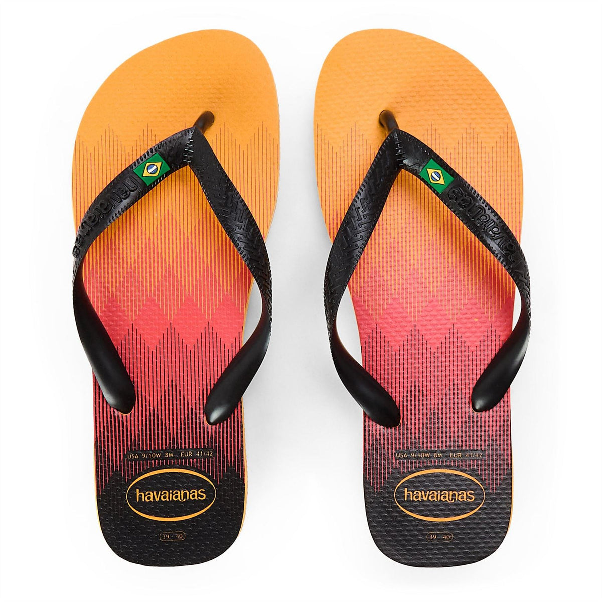 Havaianas Womens Hav. Brasil Fresh Orange Citrus 39  Flip Flops