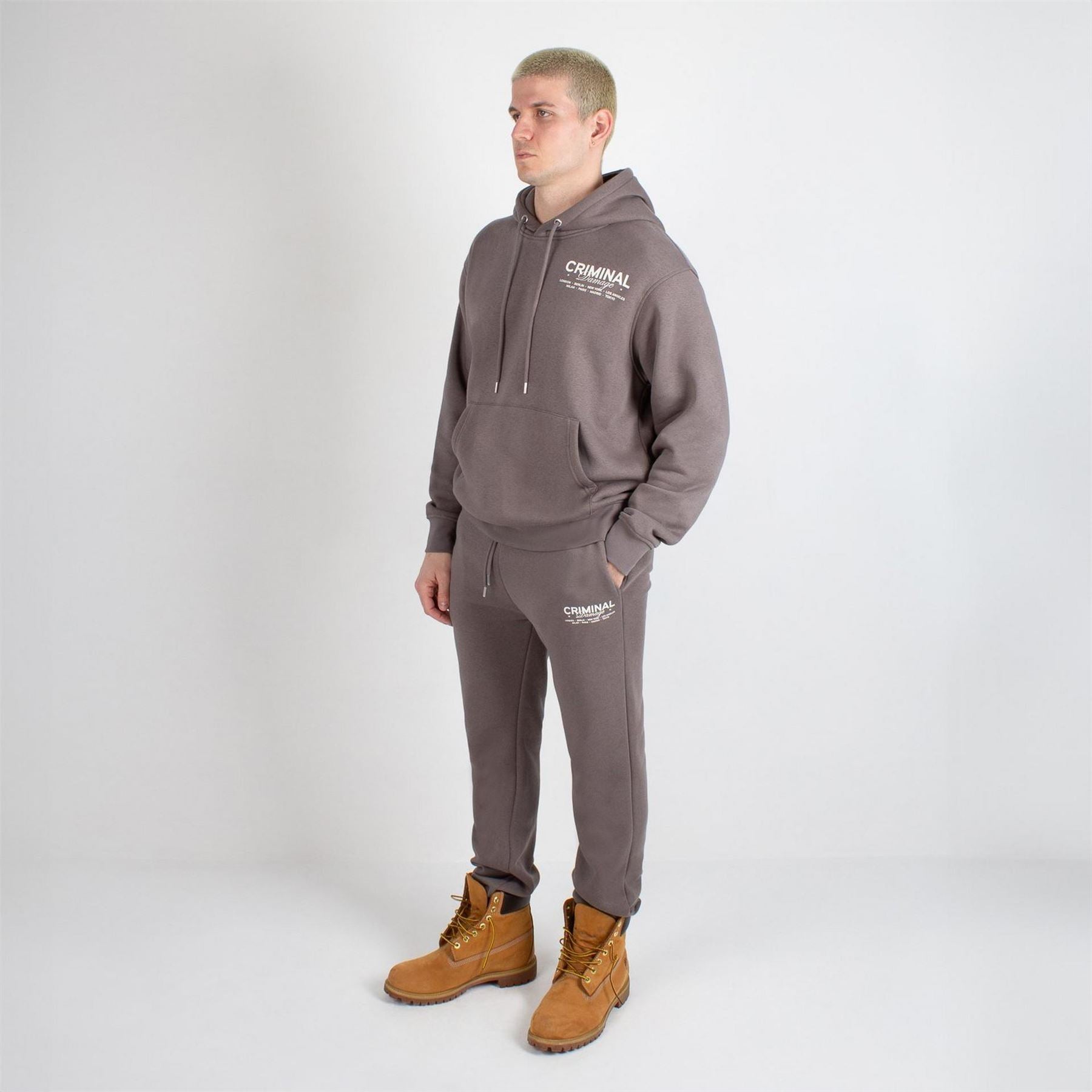 Criminal Damage City Hooded Relaxed Fit Sweat Jacket