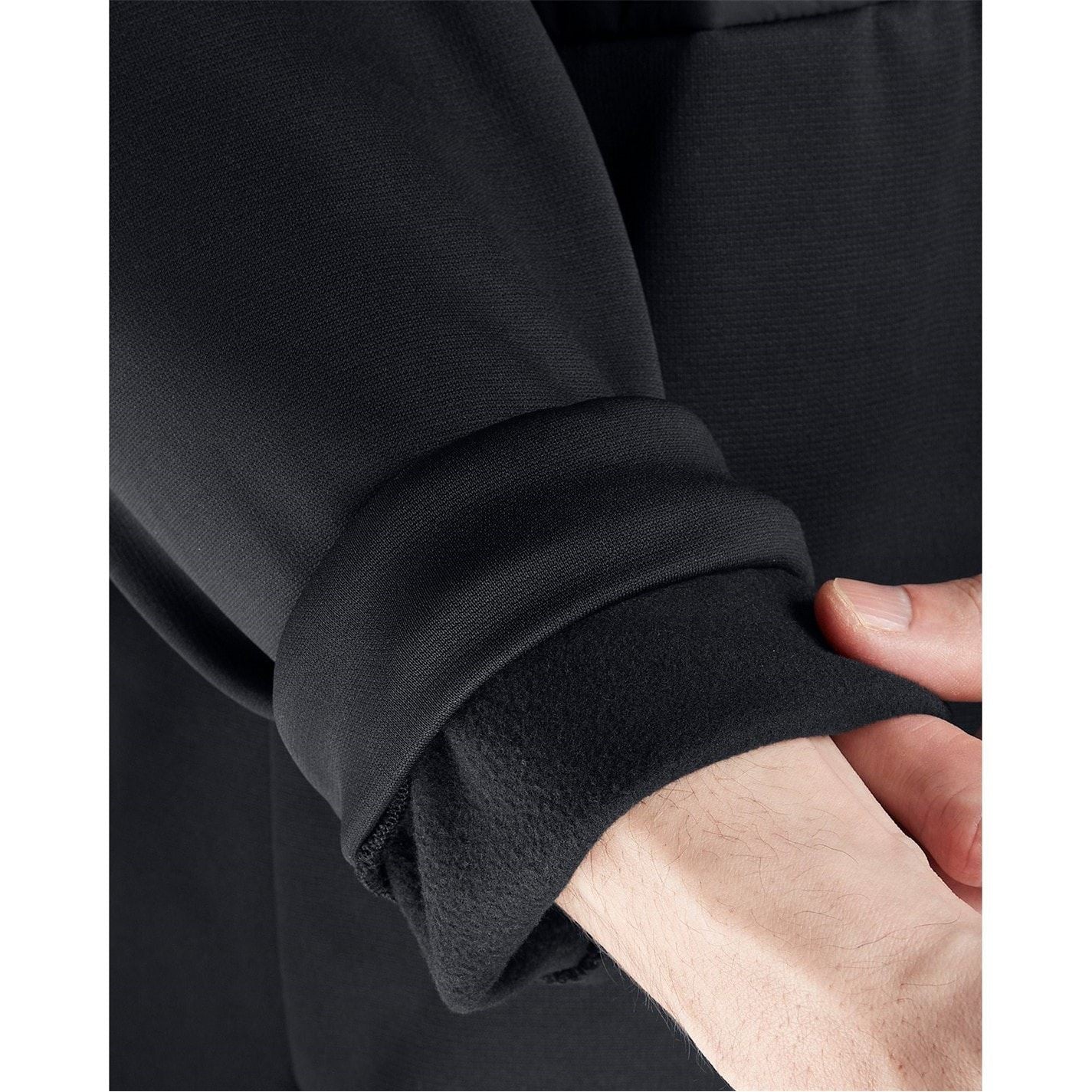 Under Armour Solid Patterned Fleece Half Zipper Ribbed Cuff Jacket