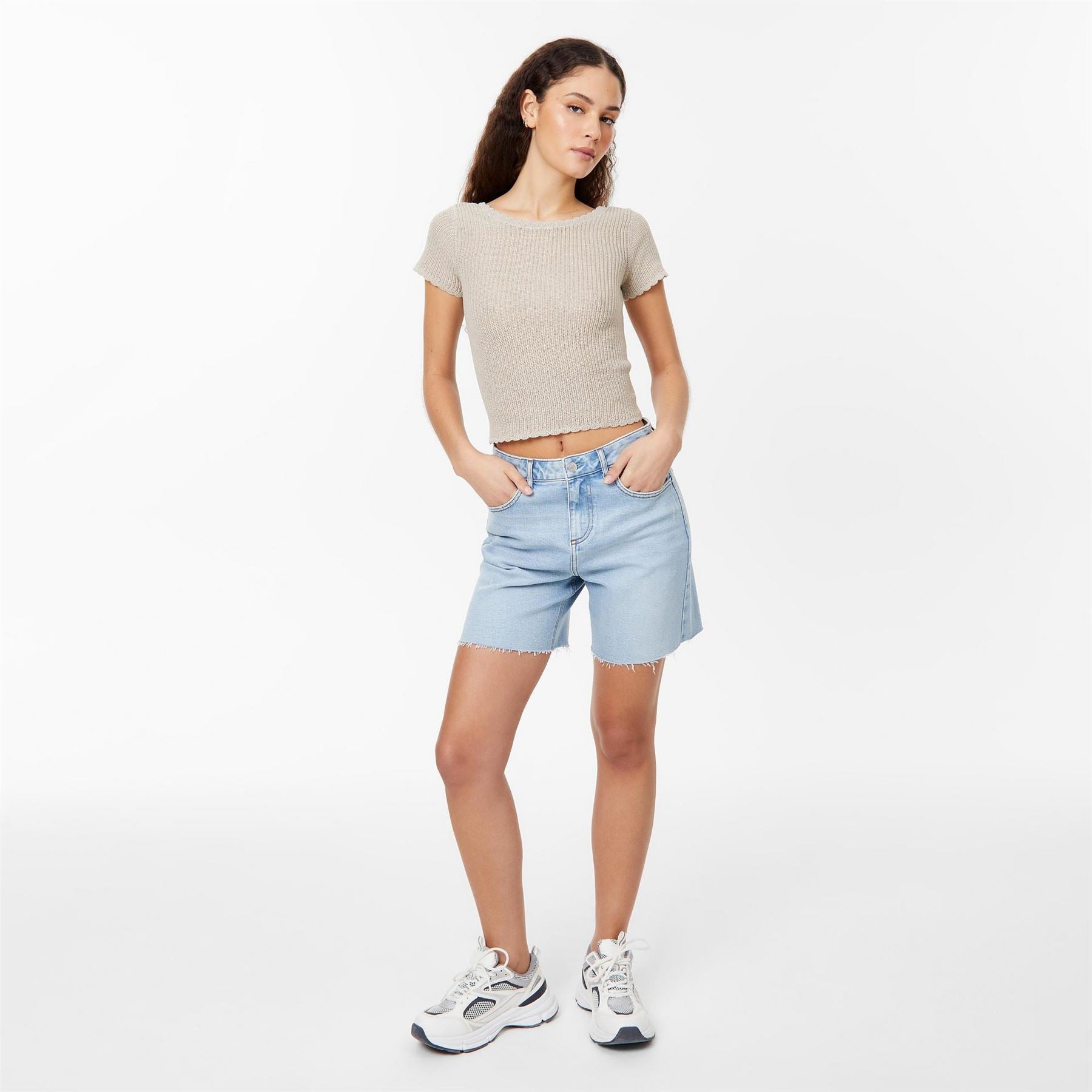 Jack Wills Crochet Open Back T-Shirt
