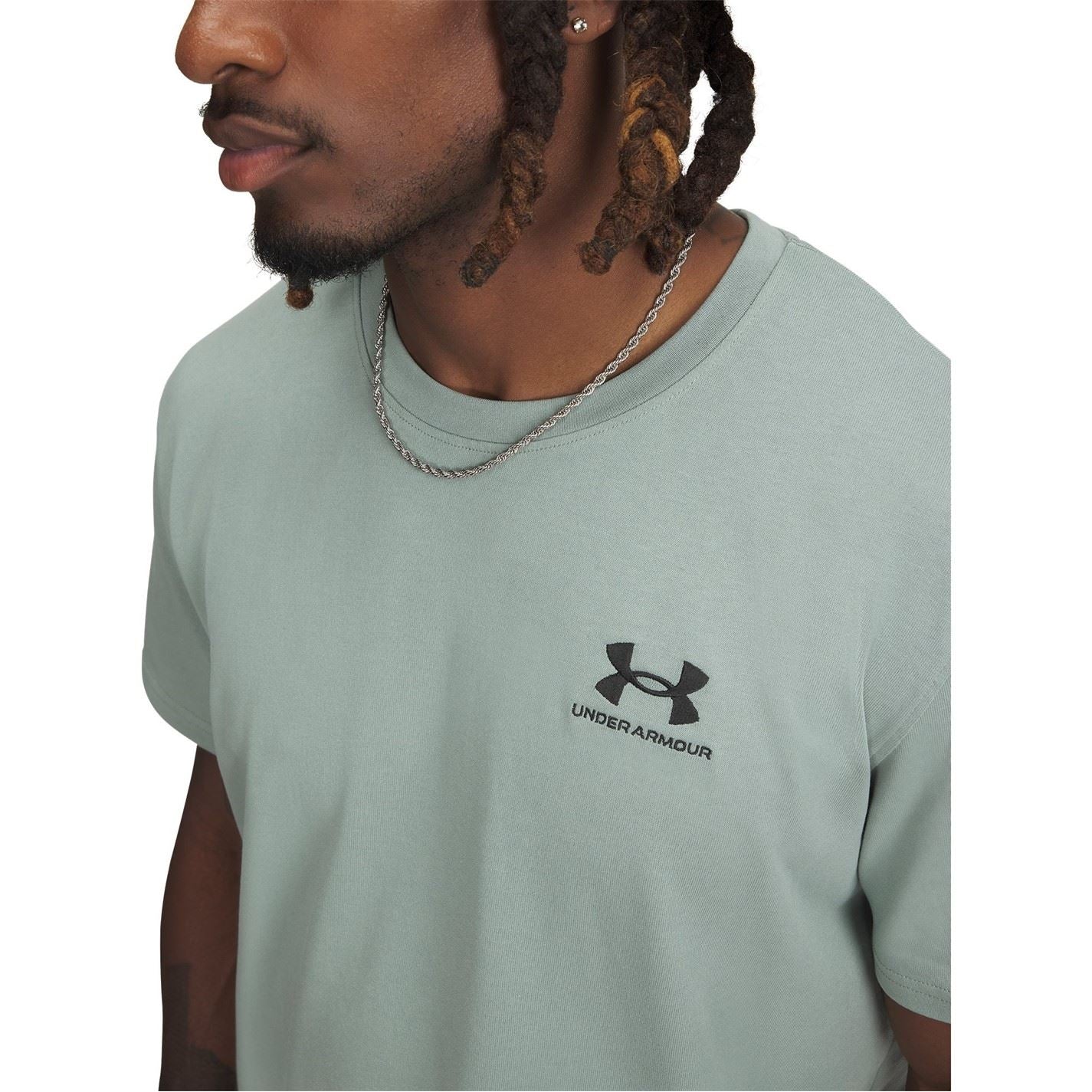 Under Armour Mens Logo Embroidered Heavyweight T-Shirt