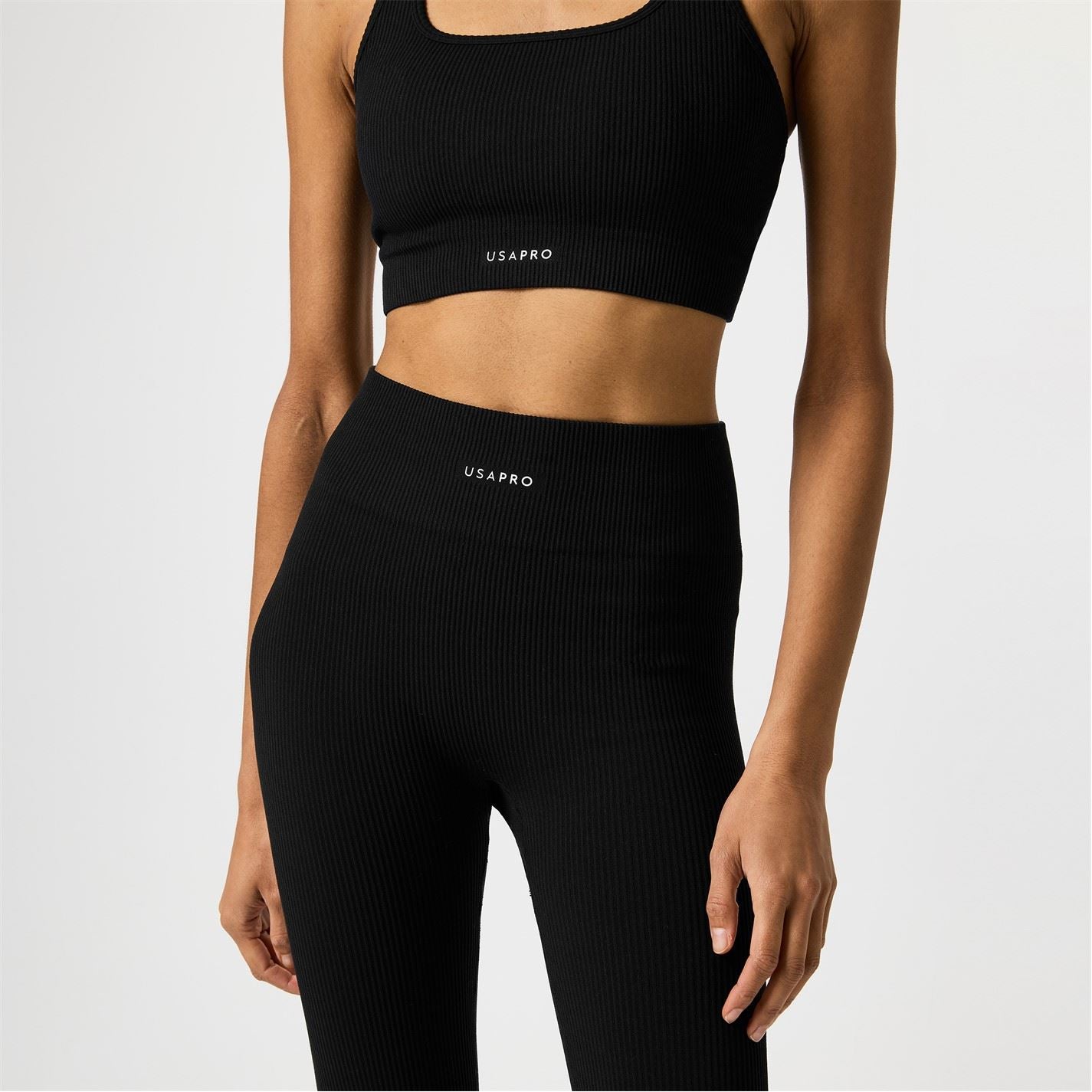 USA Pro Womens Pro Seamless Ribbed Bra