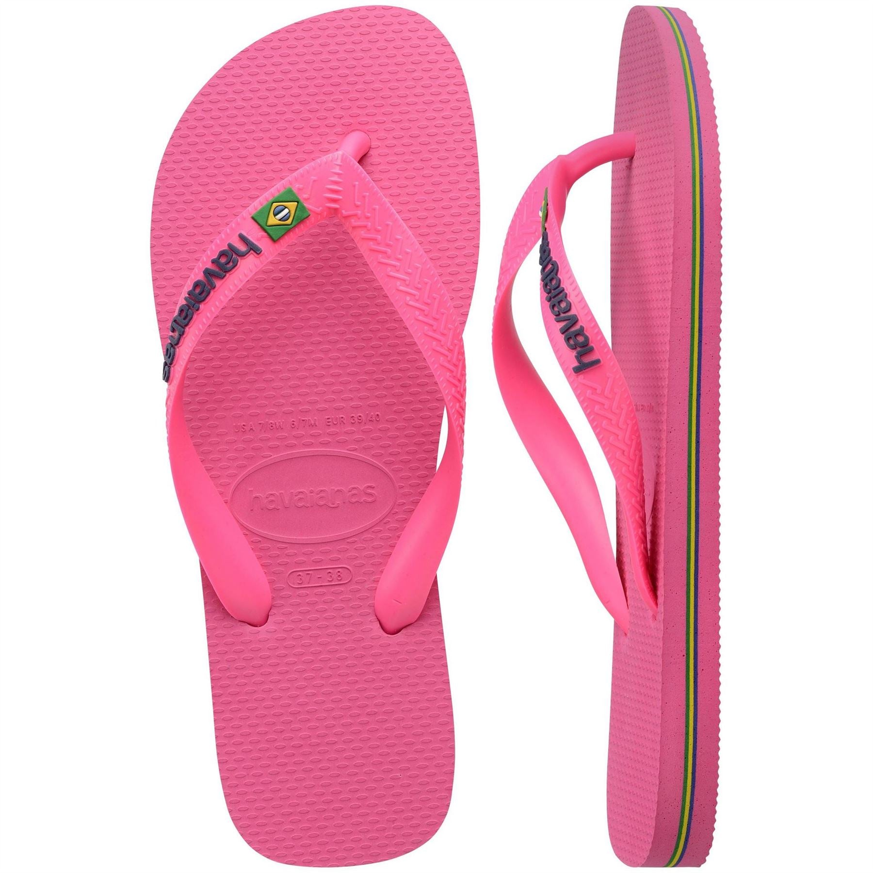Havaianas Solid Patterned Brasil Flip Flops with Thong Toe