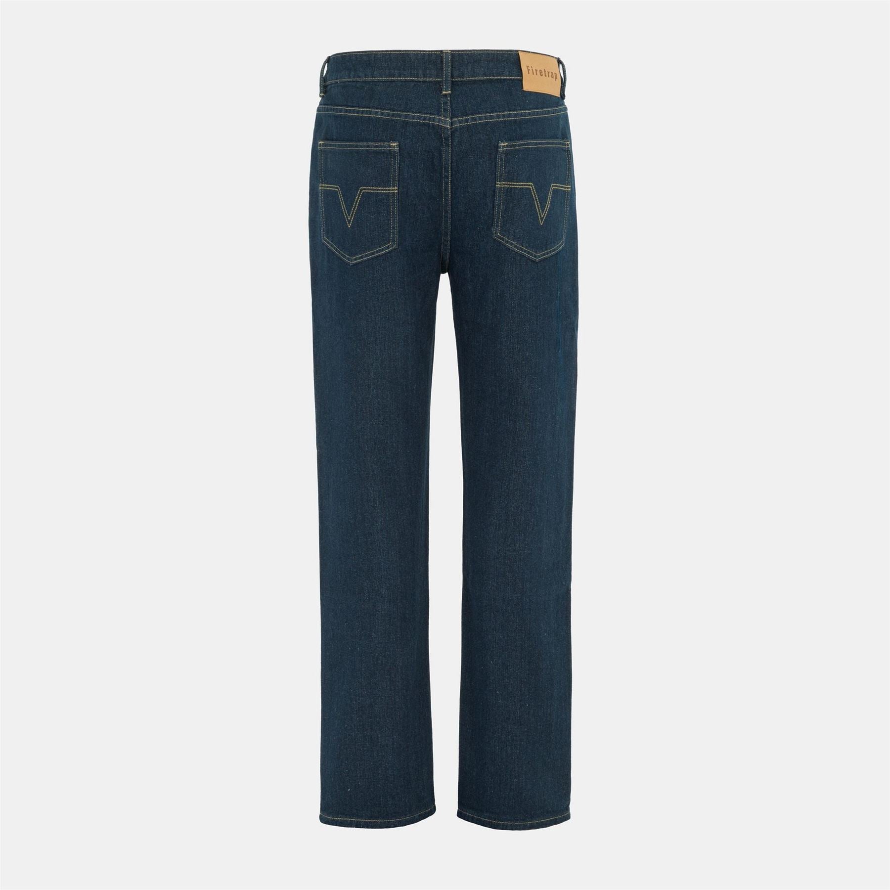 Firetrap Cotton Mid Rise Straight Leg Jeans