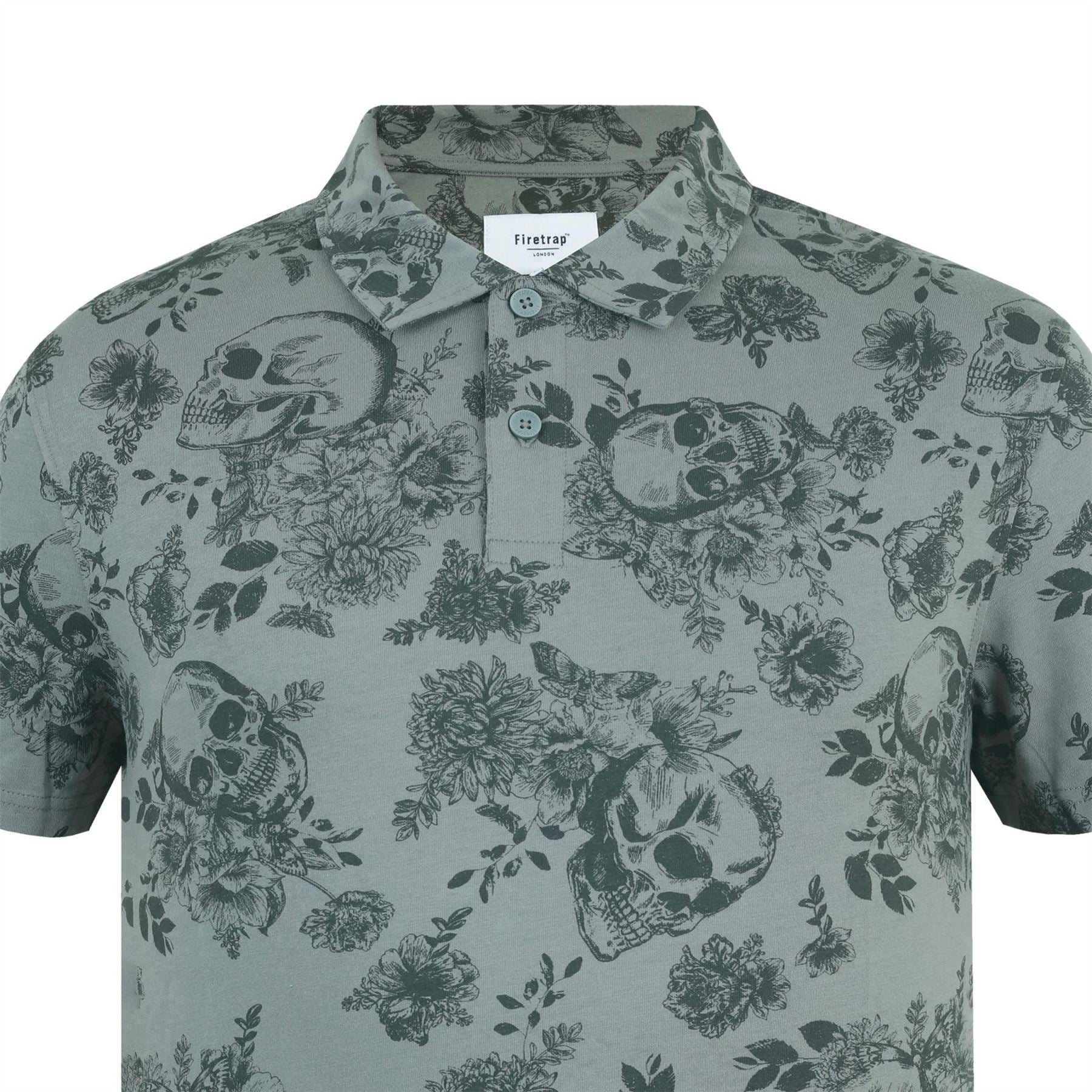 Firetrap Mens All Over Print Polo Top