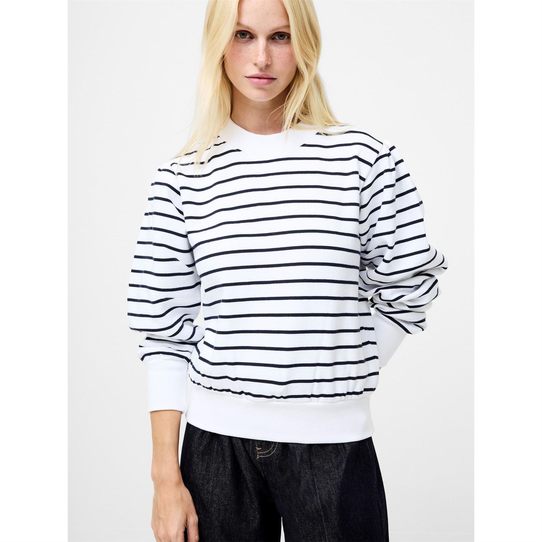 French Connection Sunday Relaxed Fit Puff Sleeve Sweatshirt