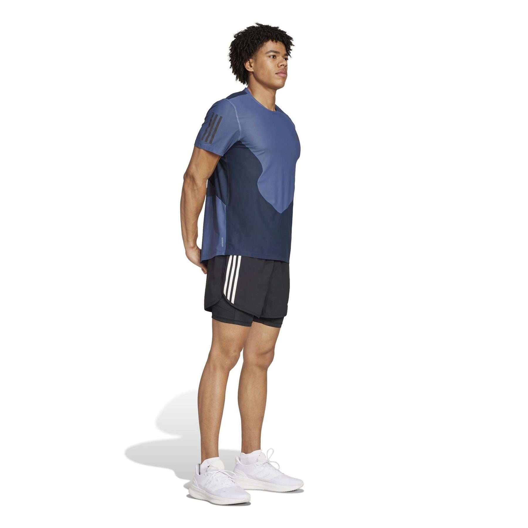 adidas Mens Own The Run Colourblock Aeroready T-Shirt