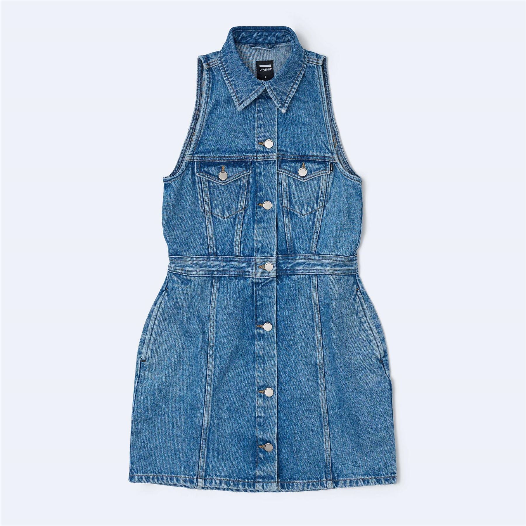 Dr Denim Kinsley Collared Neck Mini Dress
