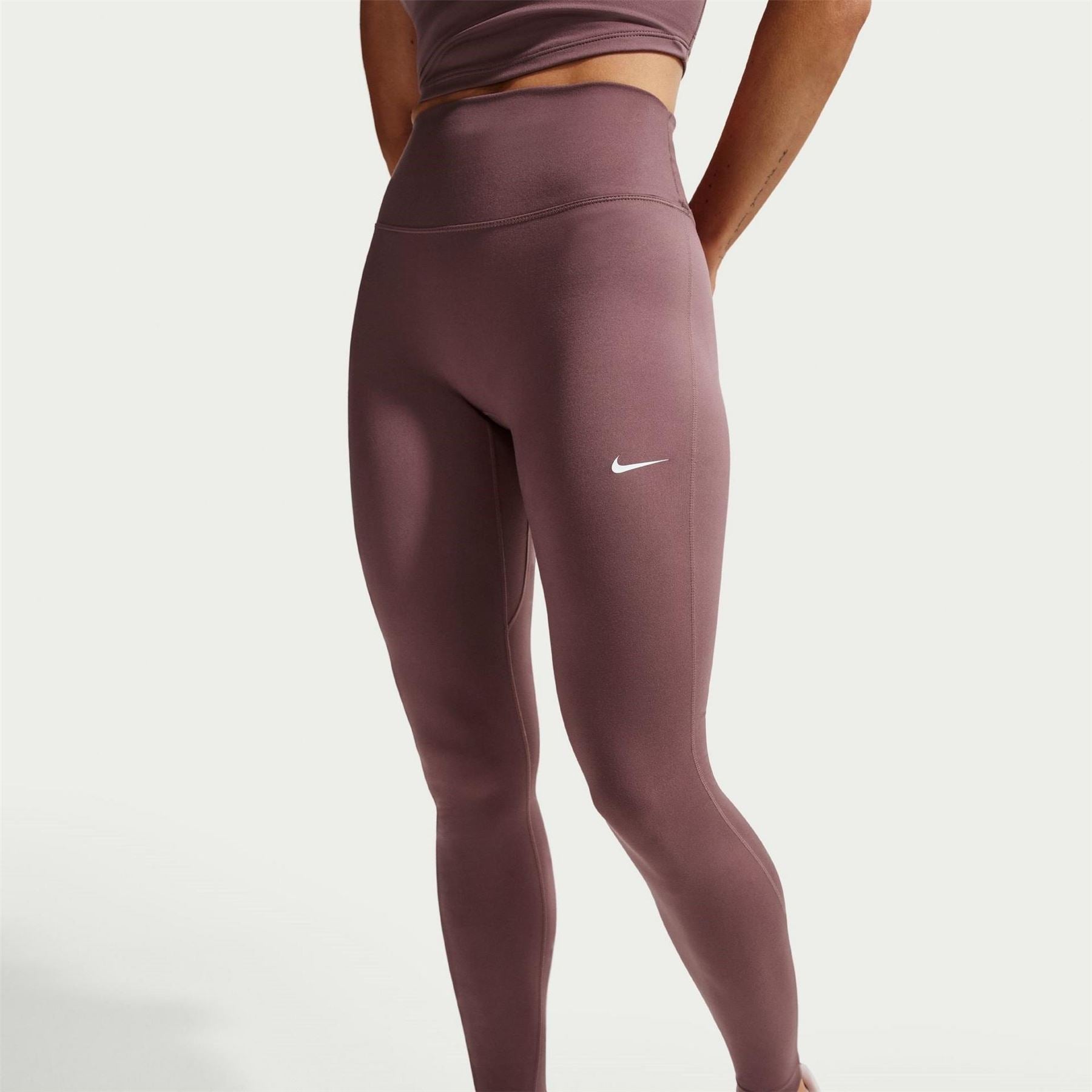 Nike Womens One Seamless Front High Waisted Leggings