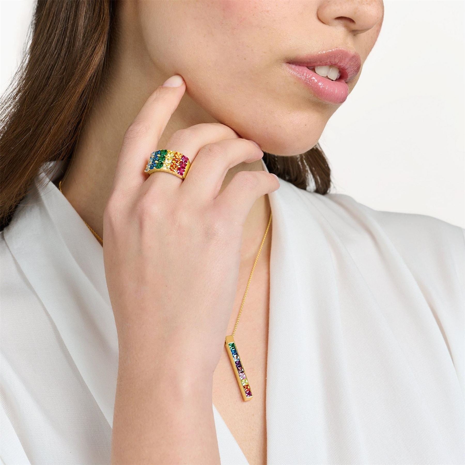 Thomas Sabo Ruby Sapphire Emerald Ring