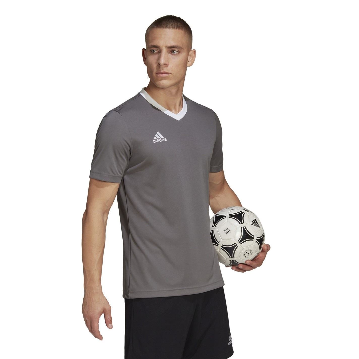 adidas Mens Entrada 22 Short Sleeve Jersey Top