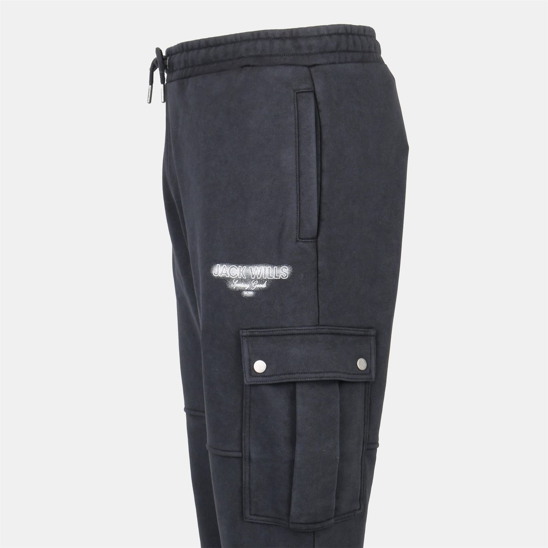 Jack Wills Script Cargo Cotton Ribbed Cuffs Joggers