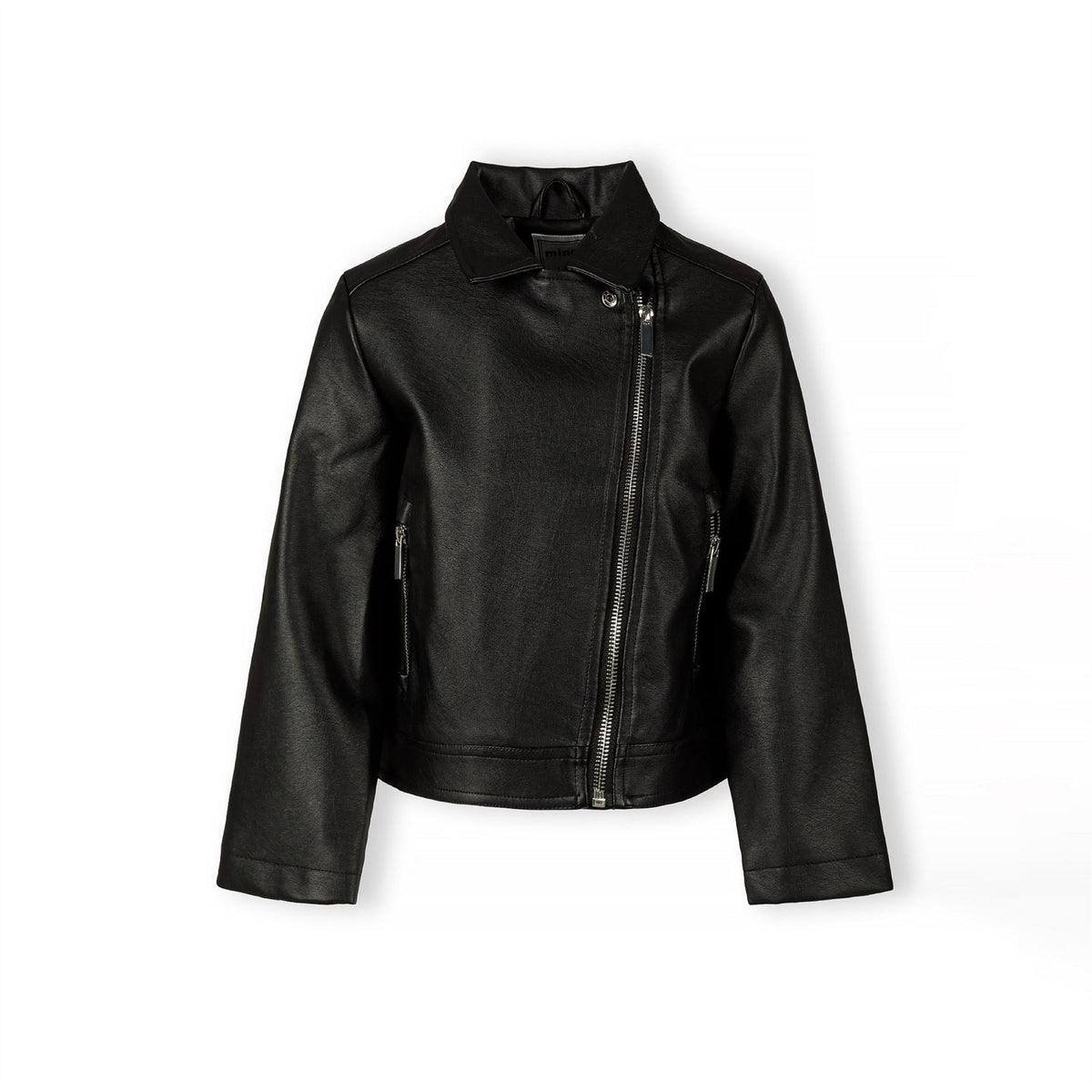 Minoti Solid Patterned Asymmetric Zipper Bike Jacket
