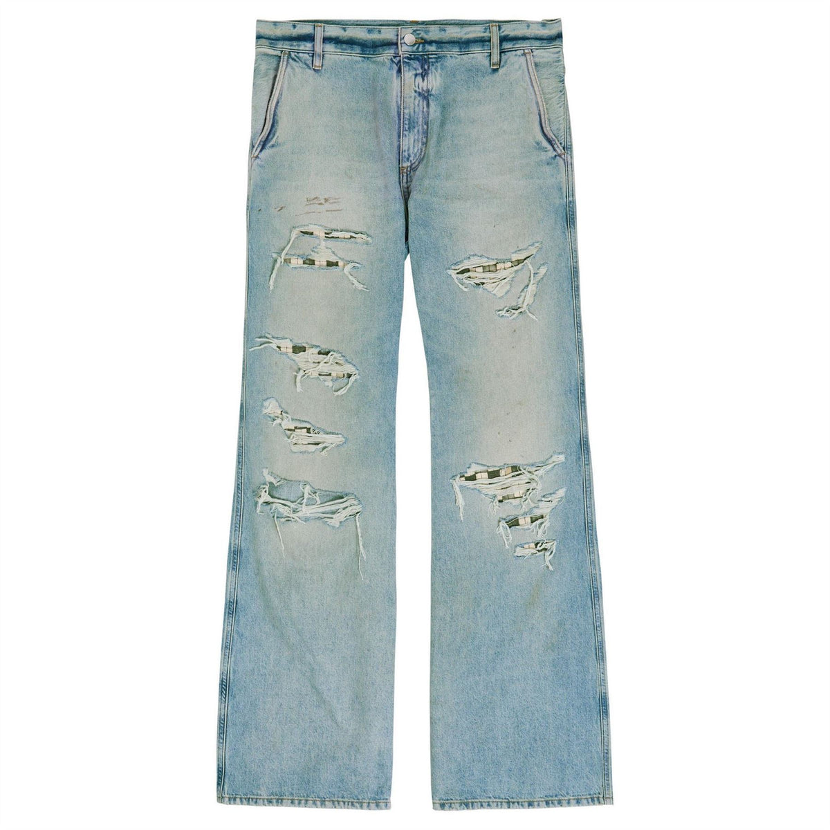Amiri Checkered Repair Bootcut