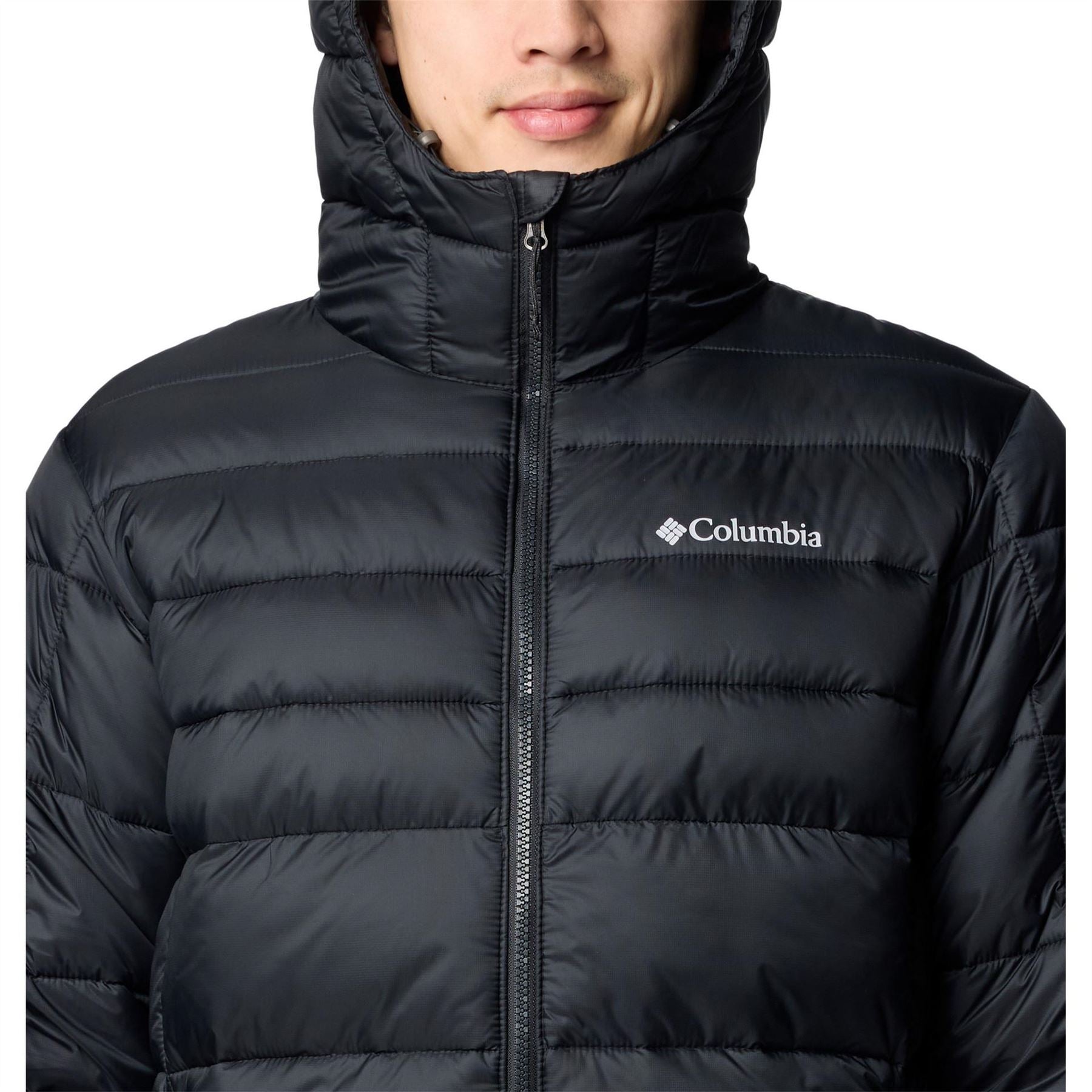 Columbia Buck Butte Hooded Solid Patterned Puffer Jacket