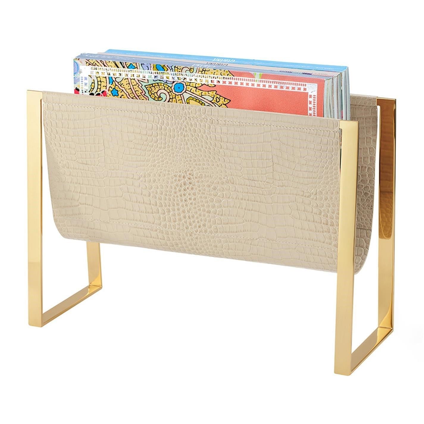 AERIN Classic Croc Magazine Rack