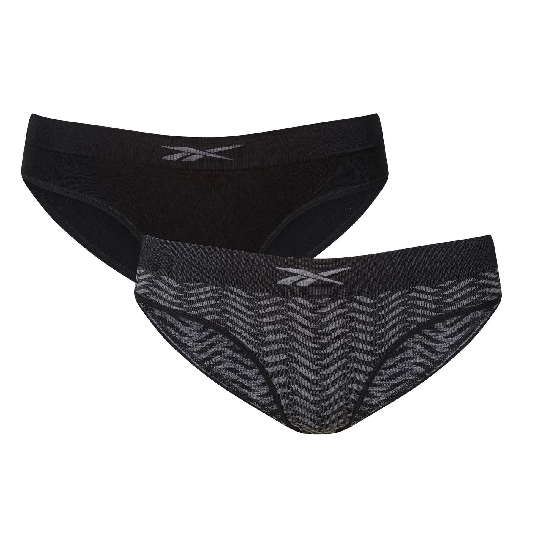 Reebok Womens 2 Pack Briefs Ash