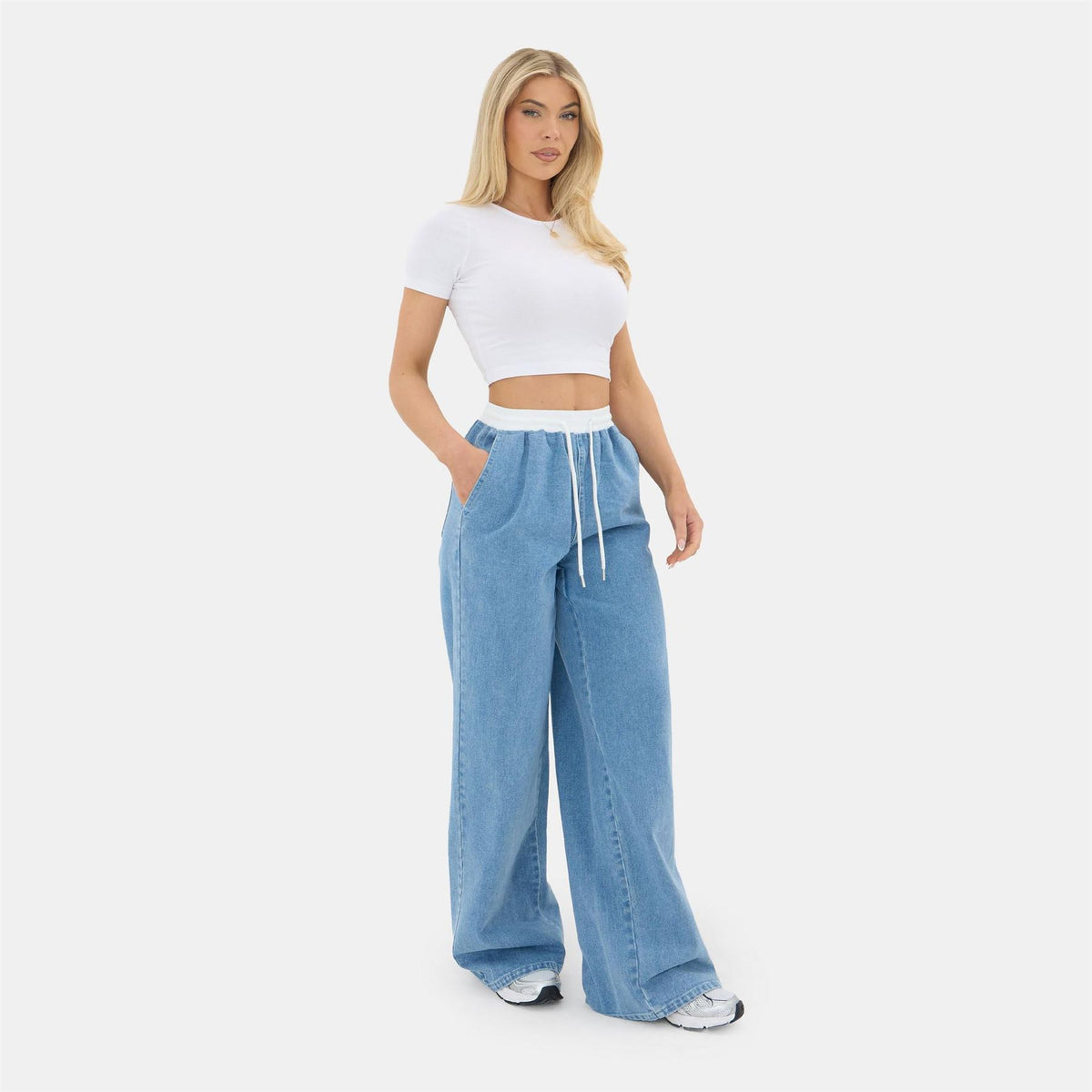 I Saw It First Waistband Denim Jogger